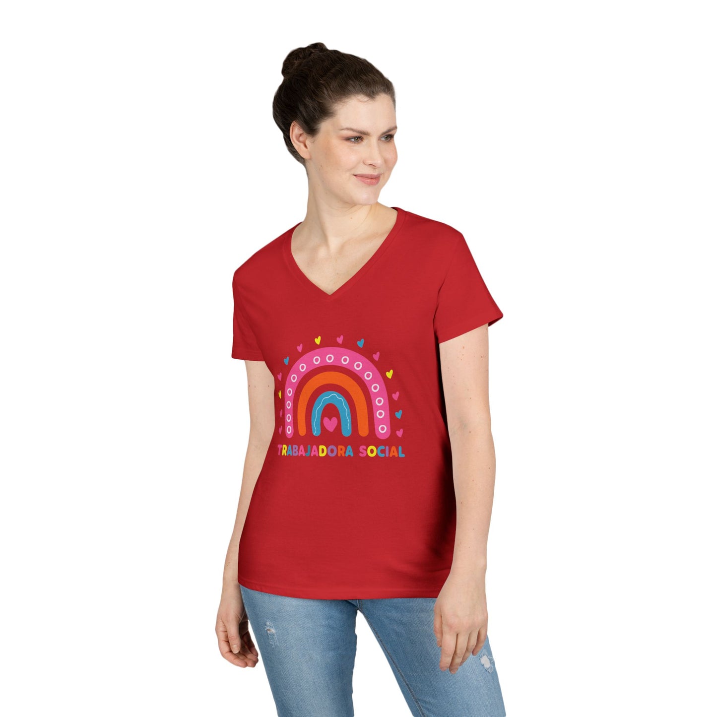 Trabajadora Social Rainbow V-Neck Tee