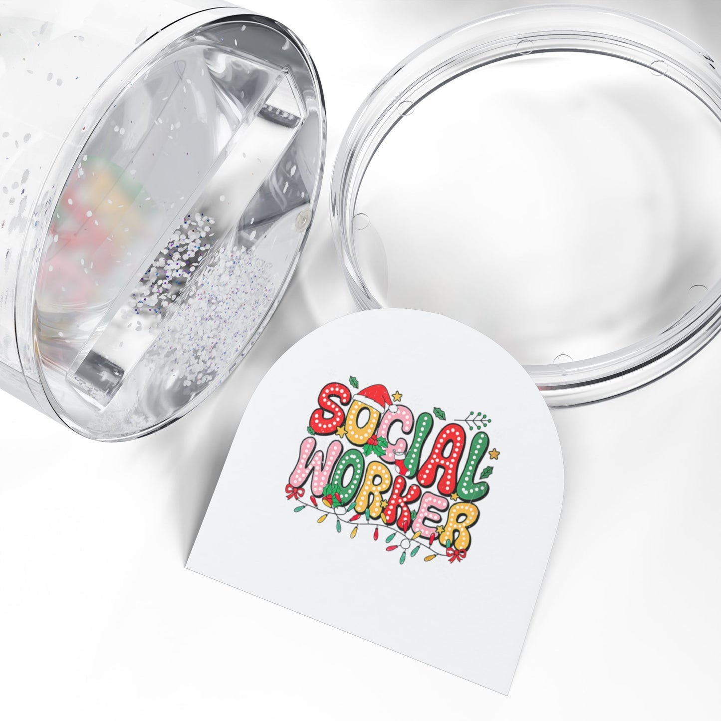 Social Worker Snow Globe — Festive Holiday Desk Decor