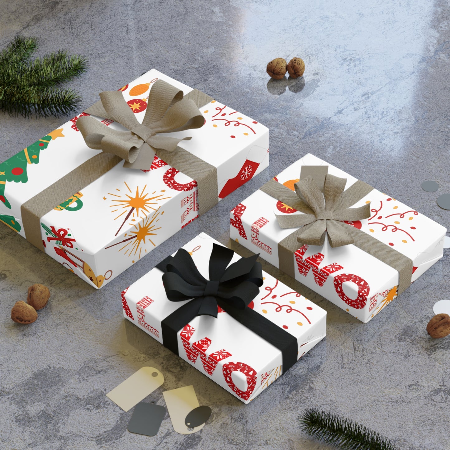 Social Worker Christmas Wrapping Paper Roll — Holiday Gift Wrap for Social Workers