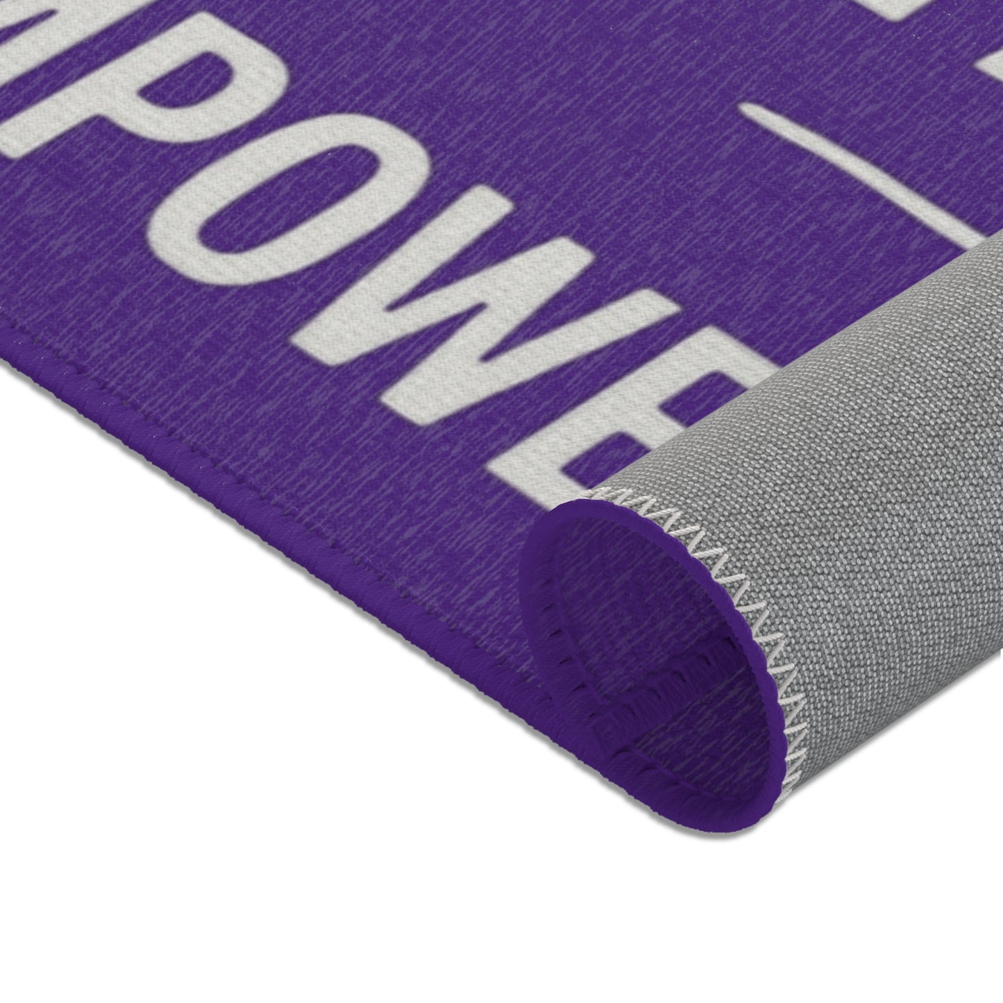 School Social Work Inspirational Area Rug - Purple With Logo