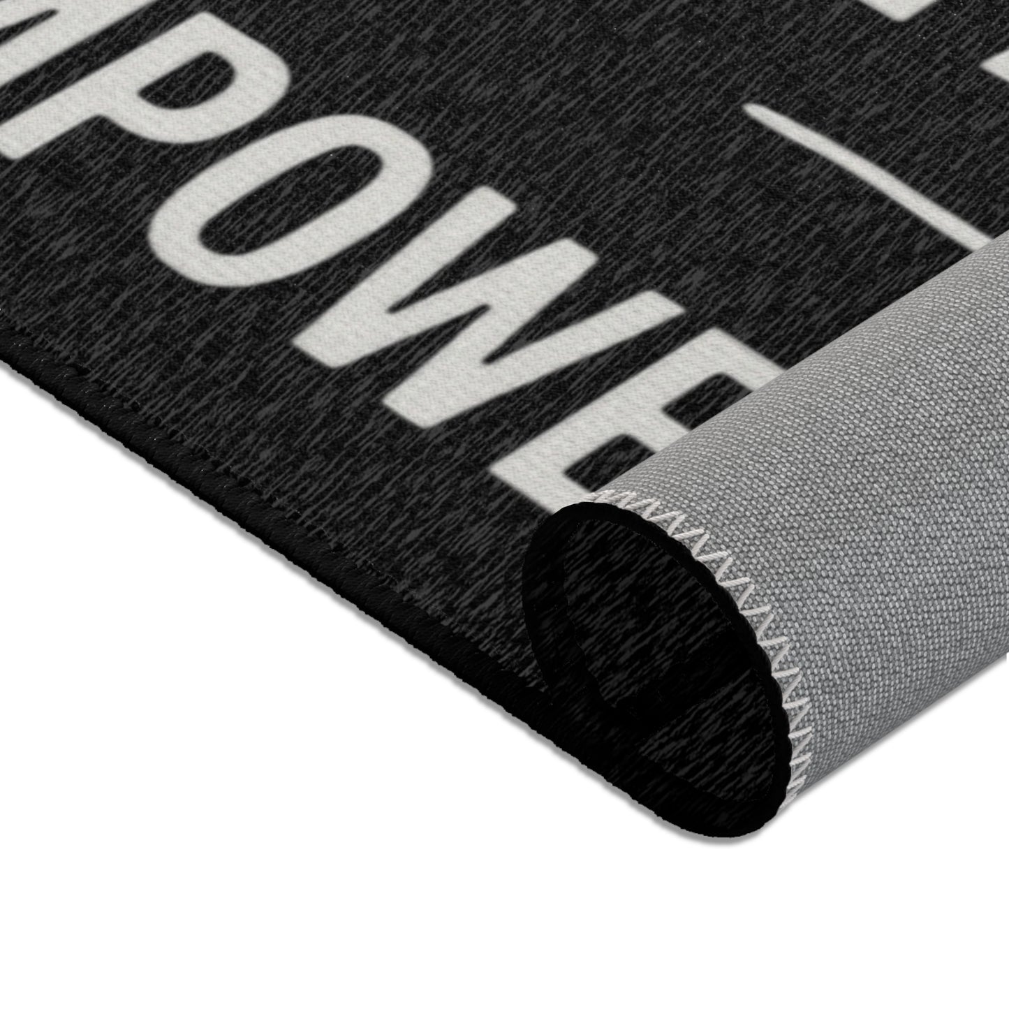 School Social Work Inspirational Area Rug - Black With Logo