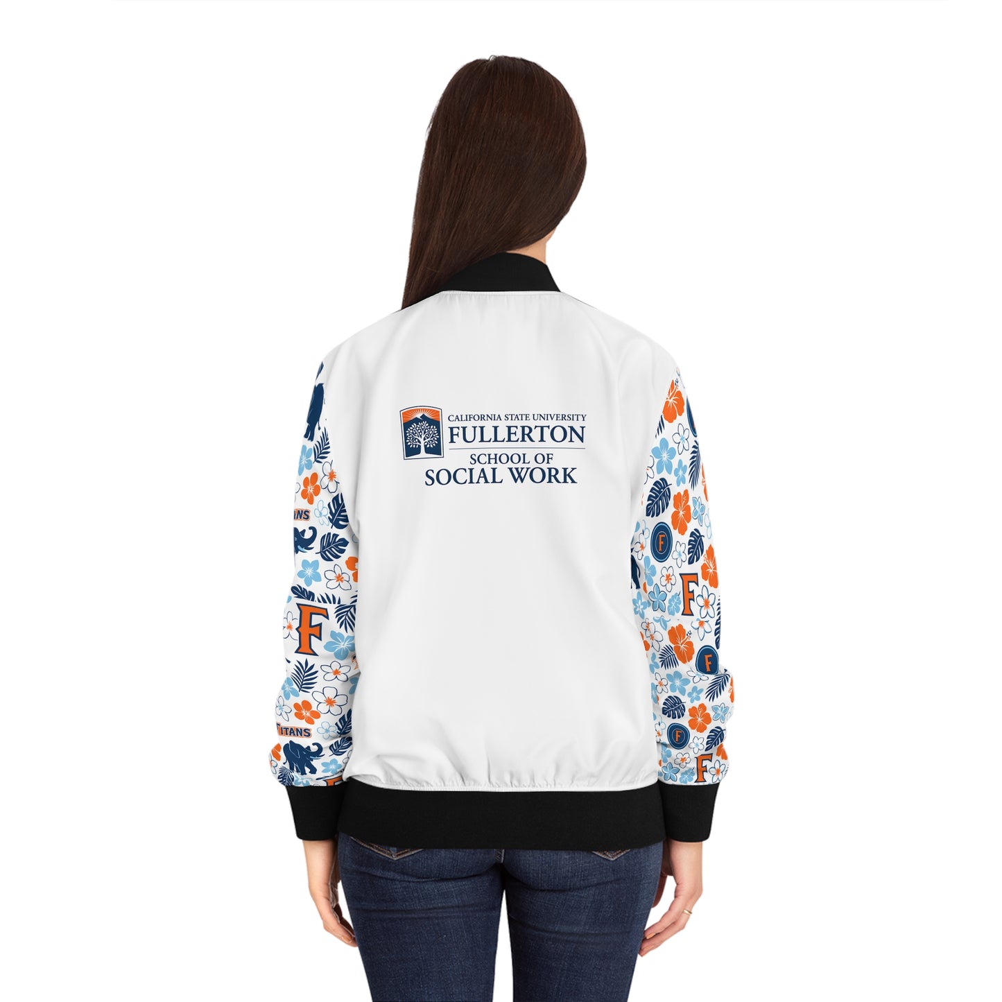 Cal State Fullerton University School of Social Work - Hawaiian Bomber Jacket