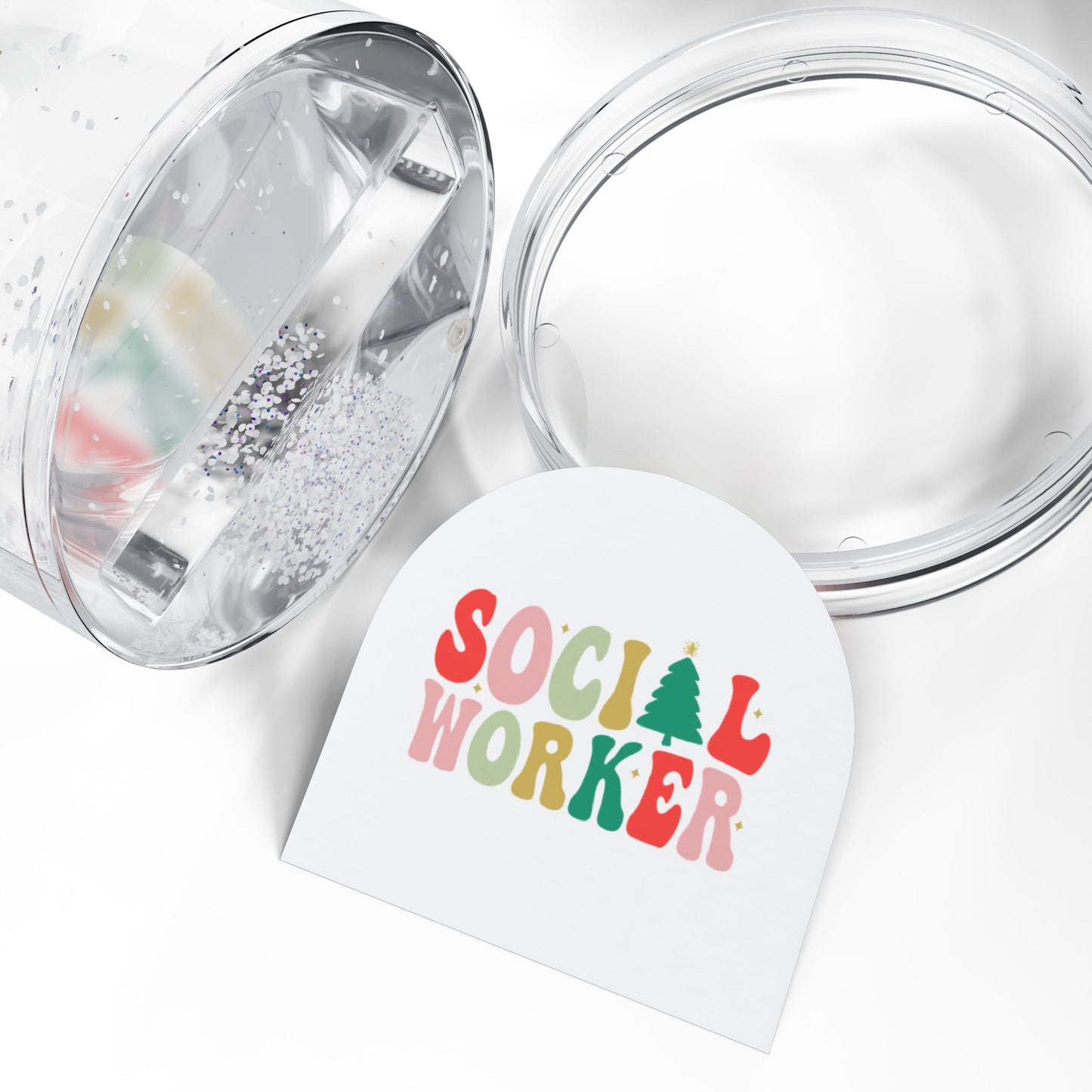 Social Worker Snow Globe — Festive Holiday Desk Decor Gift