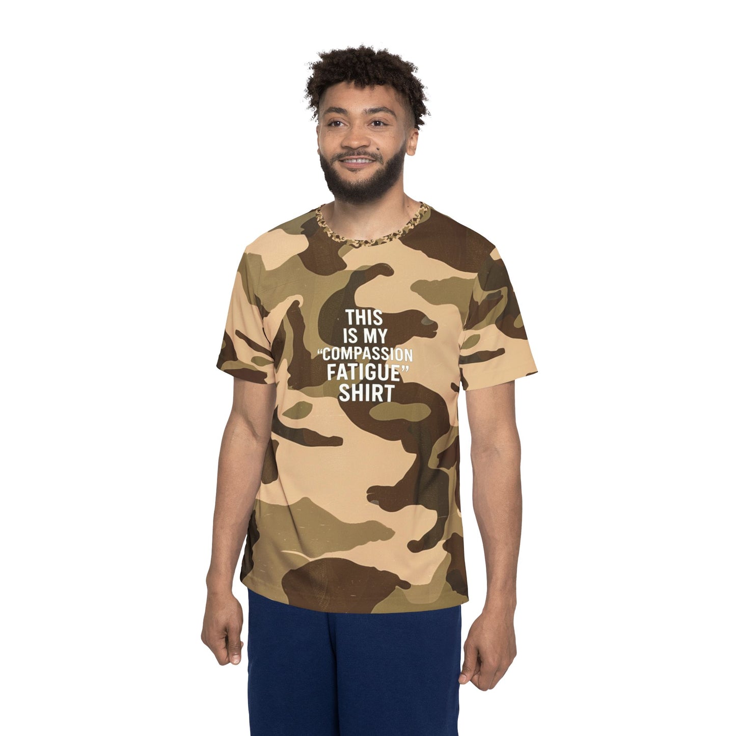 Military Social Work - Men's Compassion Fatigue Camouflage Sports Jersey