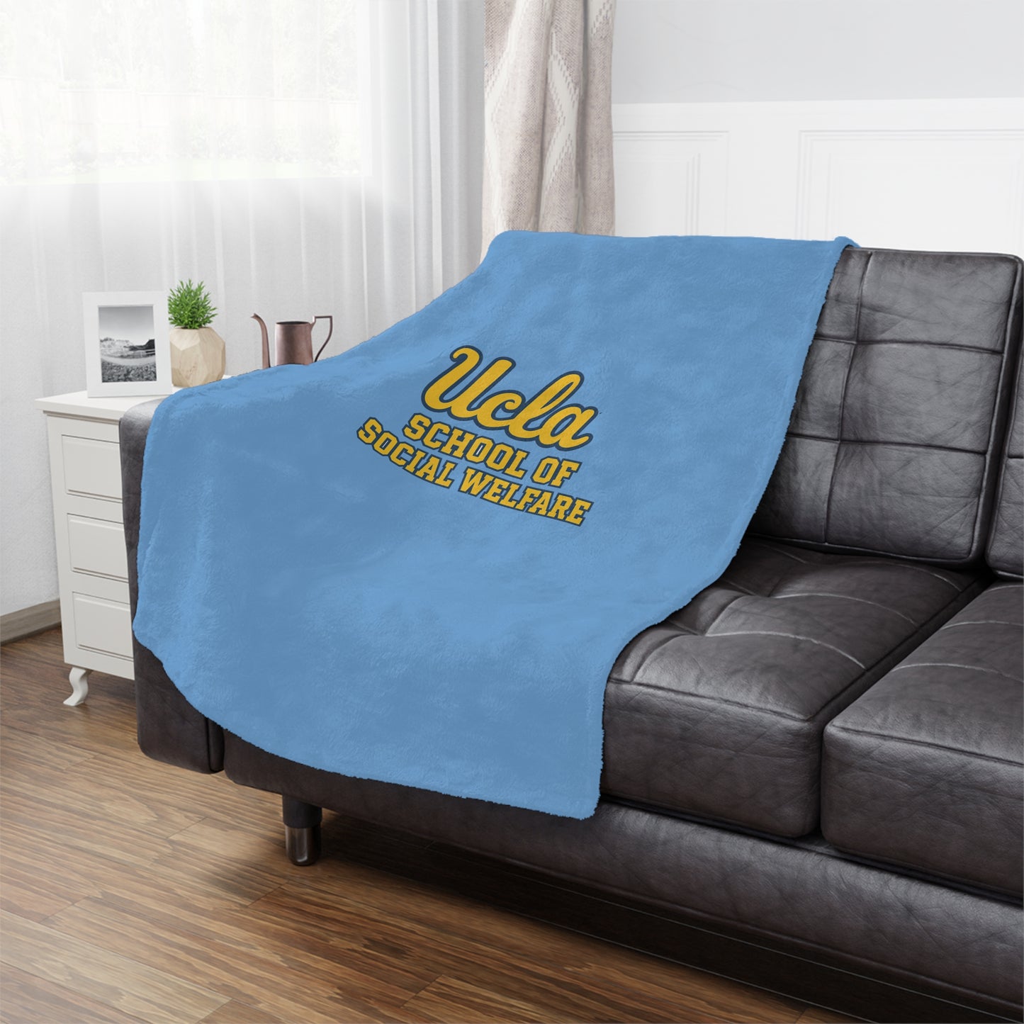 UCLA - School of Social Welfare Mini Blanket - Great for your office chair or your couch at home!