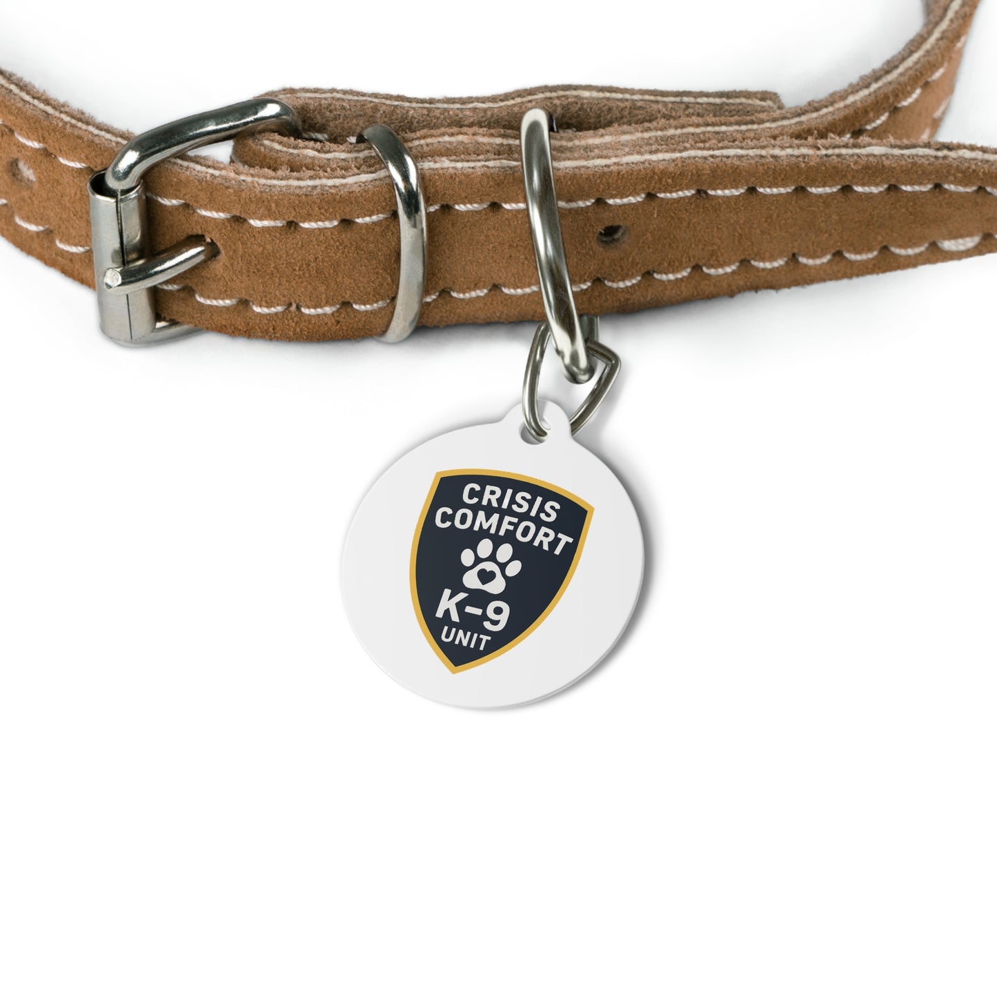 Therapy & Crisis Comfort K-9 Pet Tag — 'Therapy Dog' Two Sided Badge ID for Dogs