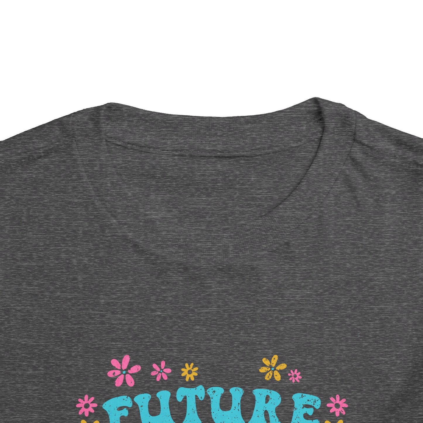 Toddler Tee - "Future Social Worker" Colorful Floral Graphic