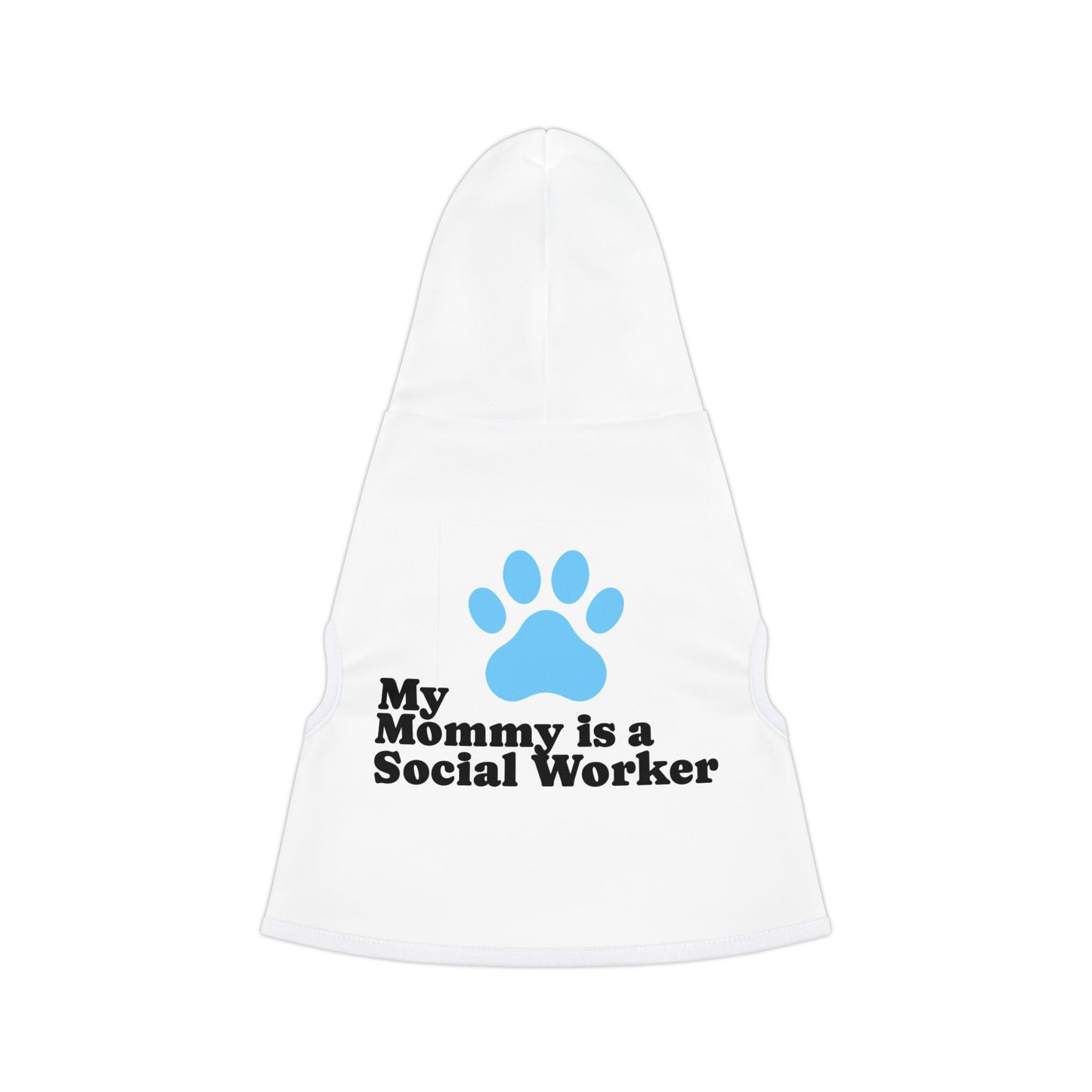 Pet Hoodie — "My Mommy" Blue Paw Print Dog/Cat Hoodie