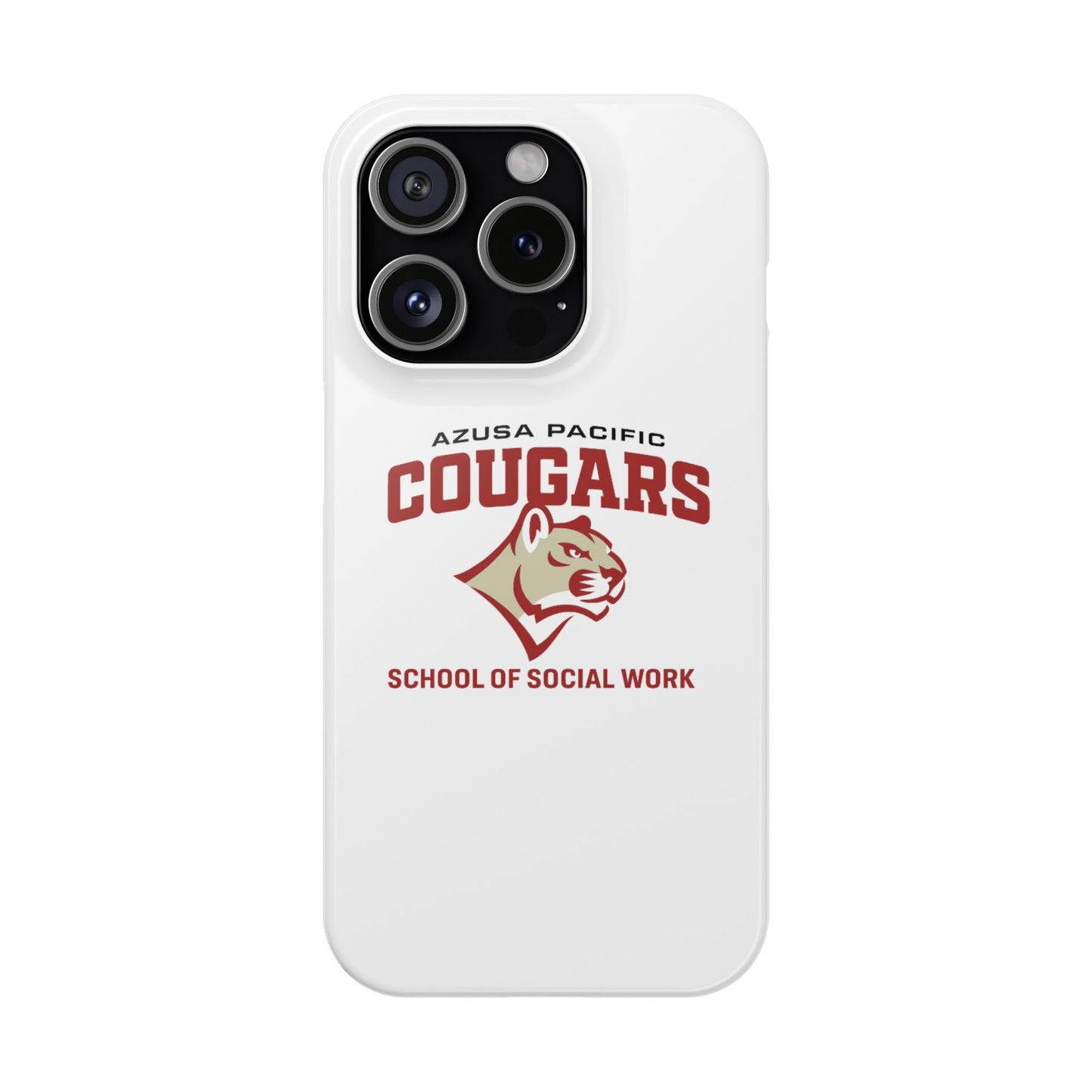 Azuza Pacific University - Slim I-Phone Case - School of Social Work (White)
