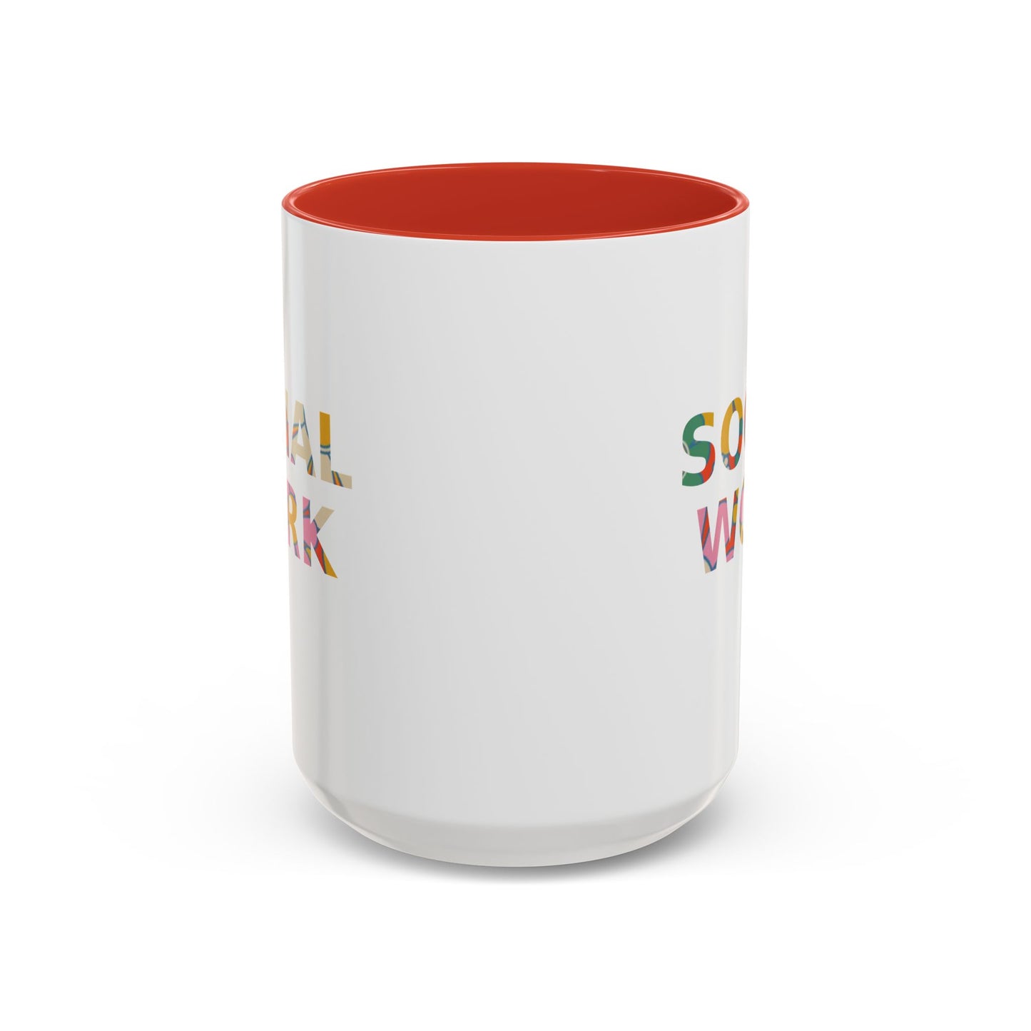 Social Work "Flower Letters" -Accent Mug - 15oz