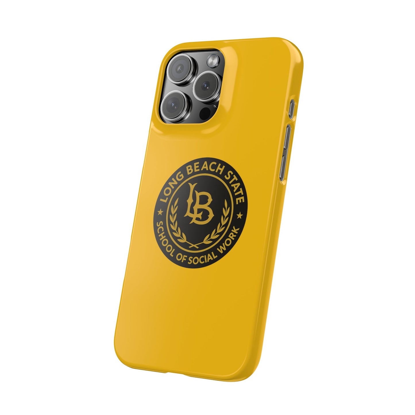 Long Beach State University - Slim I-Phone Case - School of Social Work (Yellow)