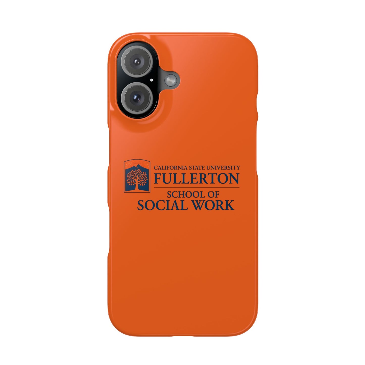 Cal State Fullerton University - Slim I-Phone Case - School of Social Work (Orange)
