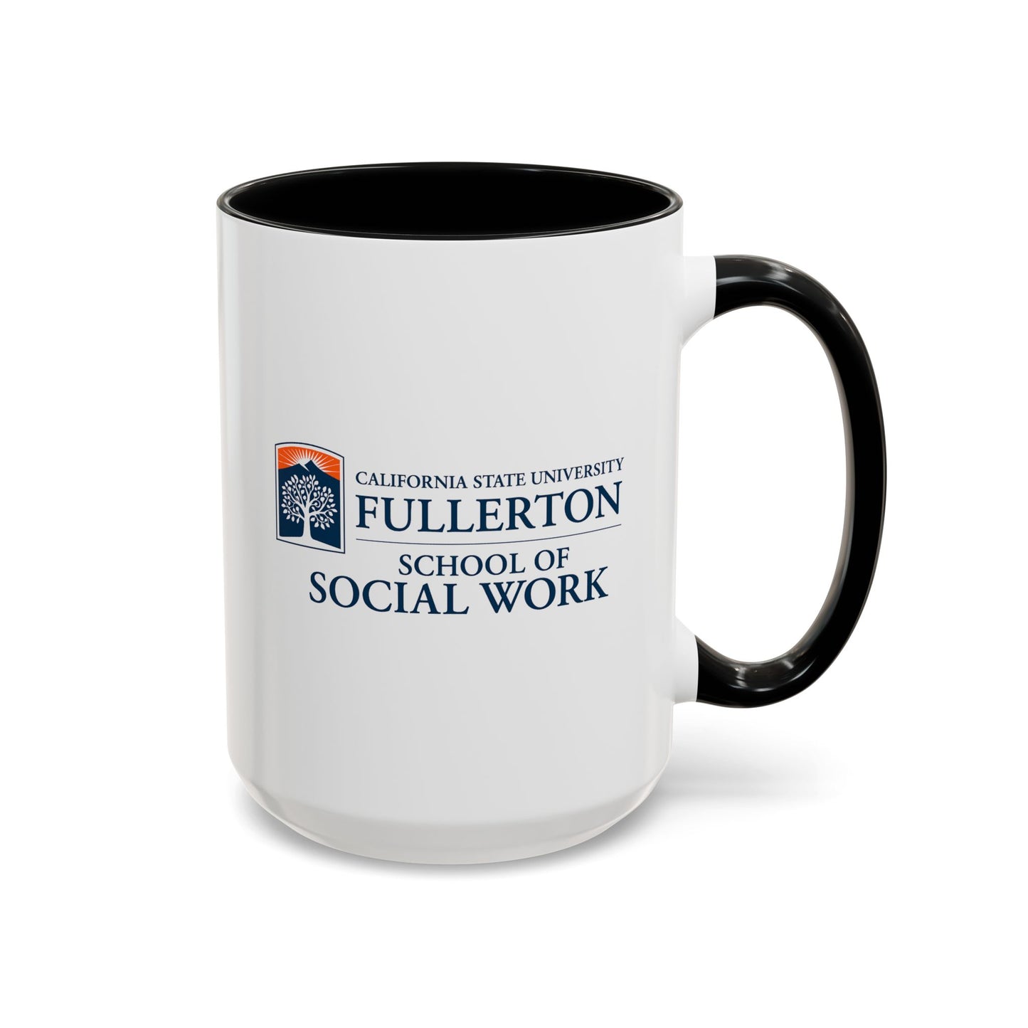 Fullerton School of Social Work Customized Accent Coffee Mug - 15oz