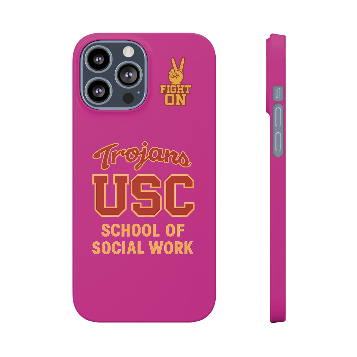 USC Trojans Slim I-Phone Case - School of Social Work (Pink)