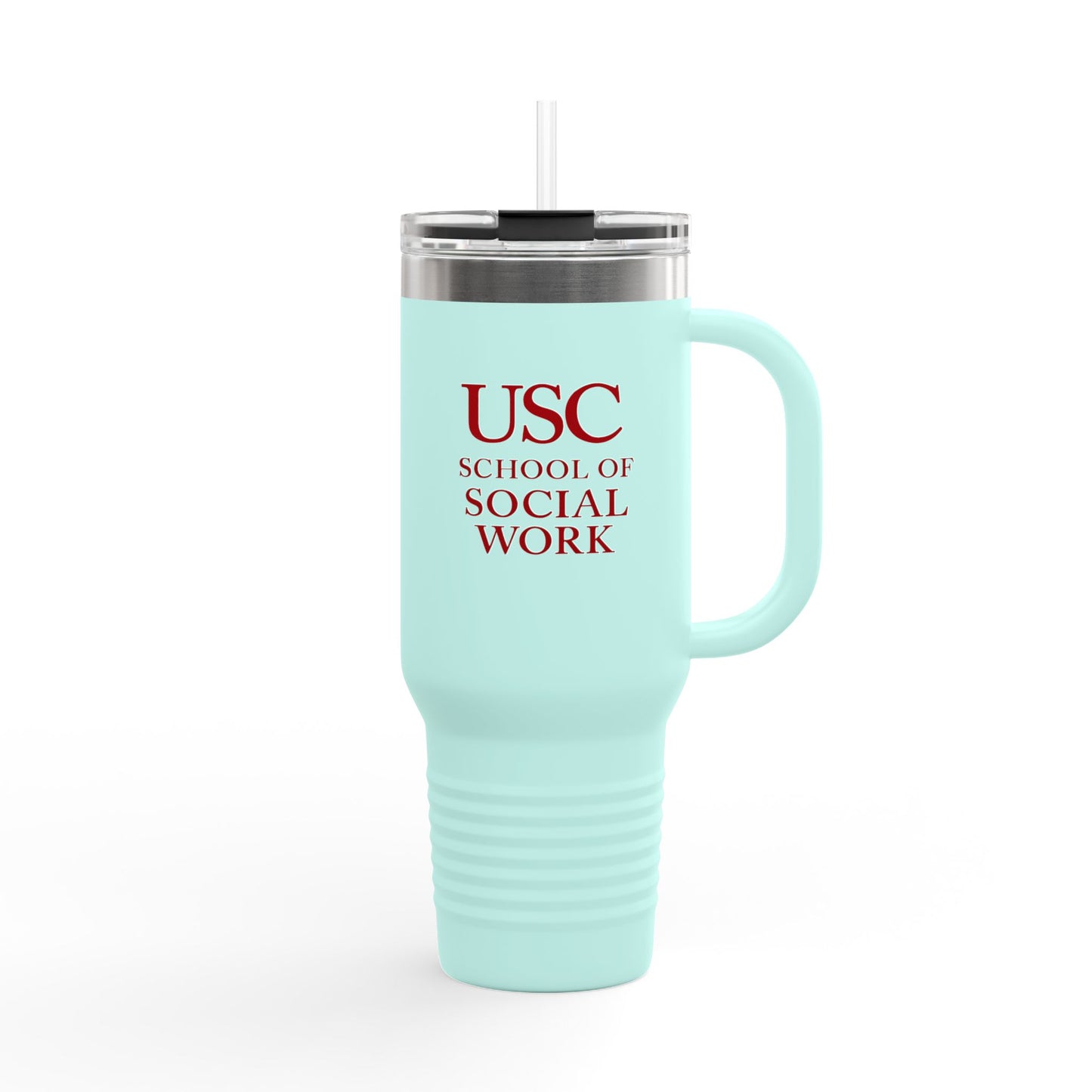 USC School of Social Work Insulated Travel Mug - 40oz Coffee Cup for Professionals & Students