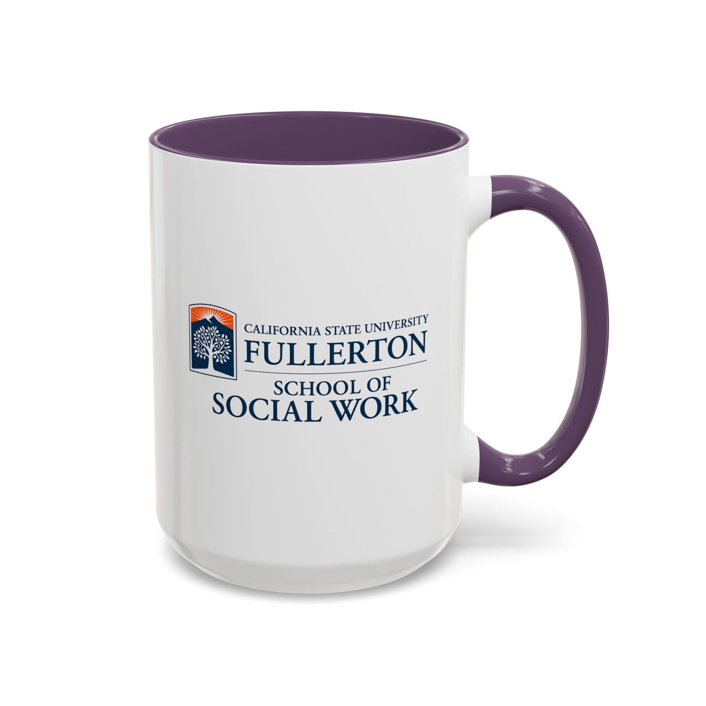Fullerton School of Social Work Customized Accent Coffee Mug - 15oz