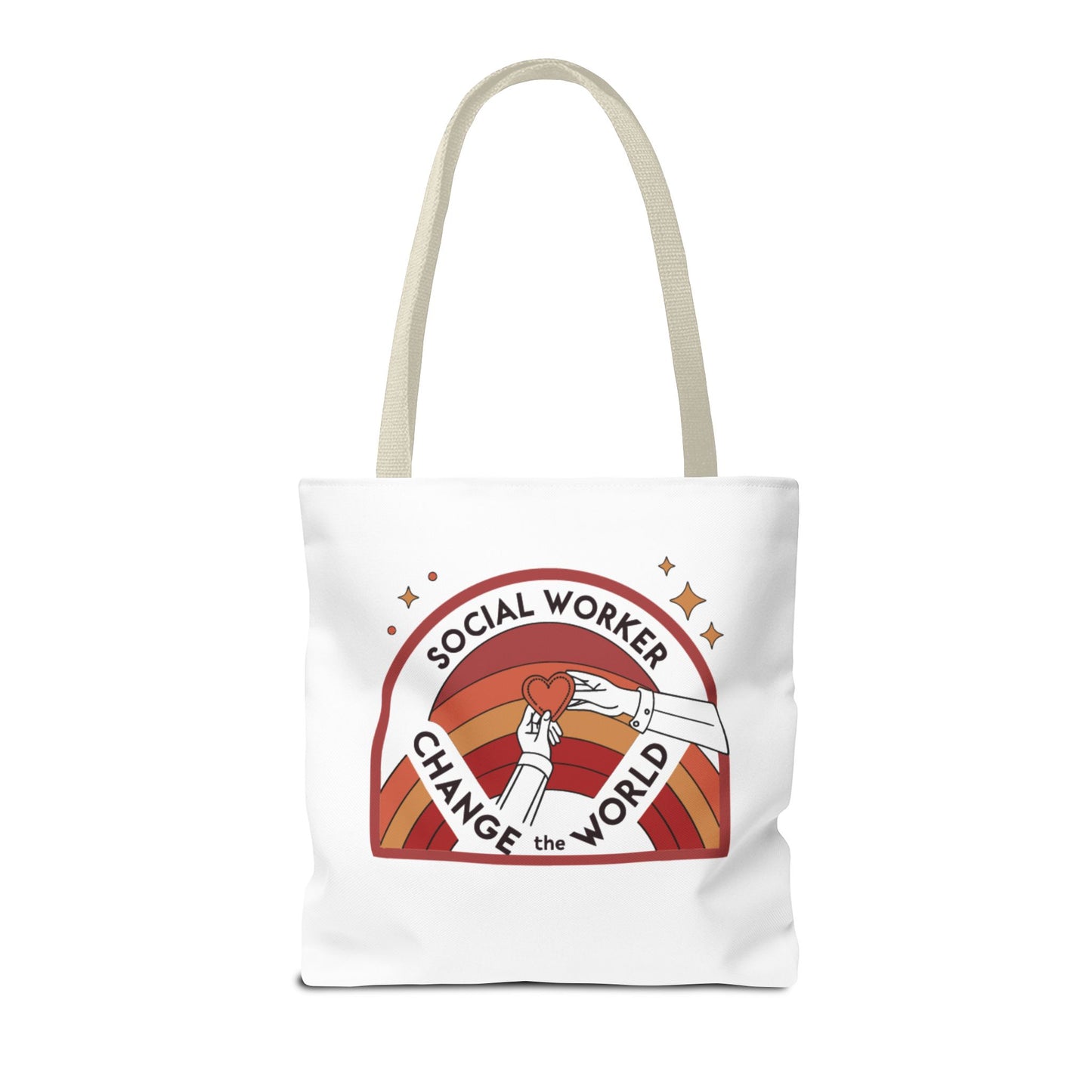 Social Worker Tote Bag — "Social Workers Are Everyday Heroes" / "Social Worker Change the World" Reusable Gift