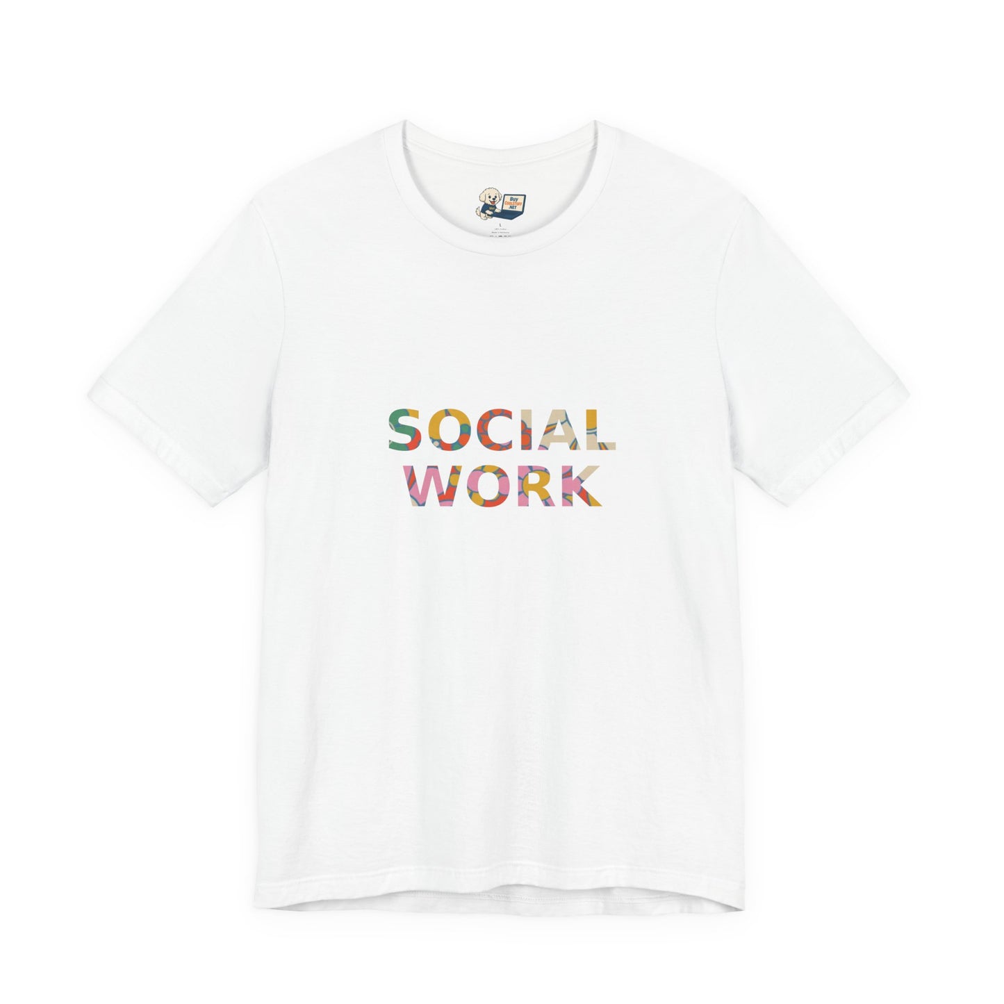Social Work "Flower Letters" Unisex Jersey Tee - Fun & Quirky Design for Everyday Heroes