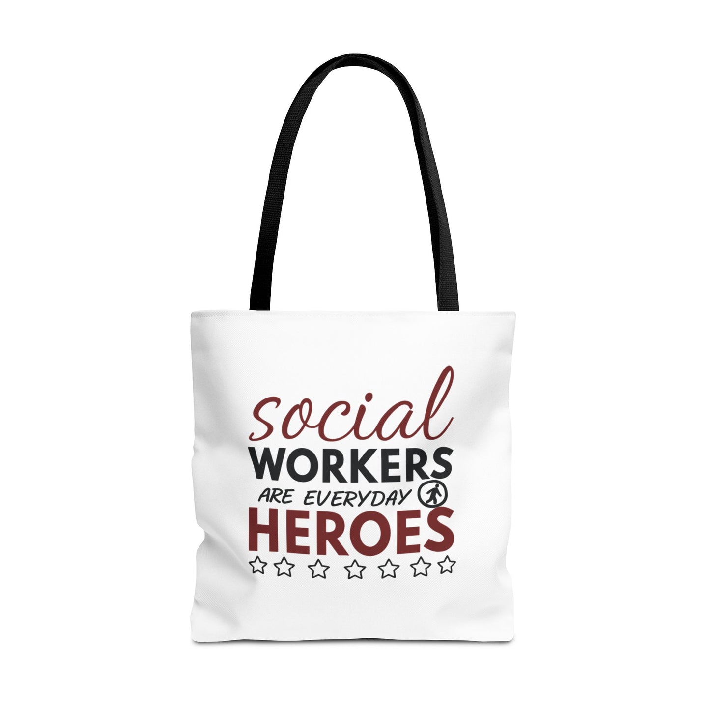 Social Worker Tote Bag — "Social Workers Are Everyday Heroes" / "Social Worker Change the World" Reusable Gift