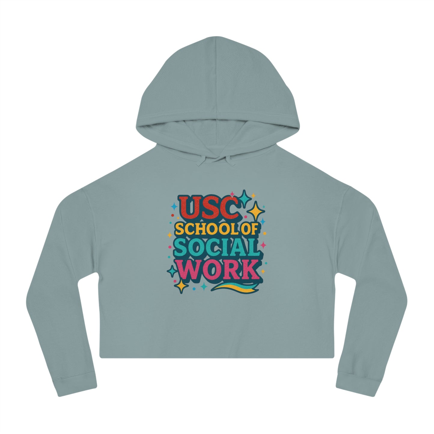 Sparkle - USC School of Social Work Women's Cropped Hoodie
