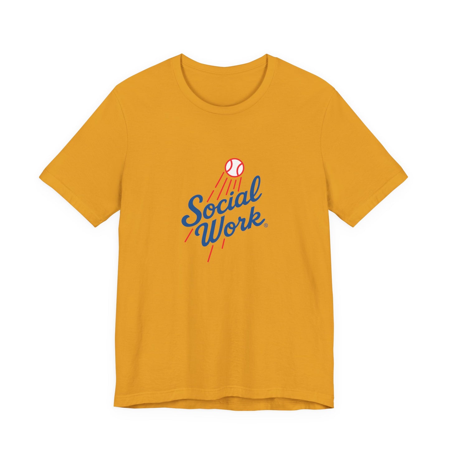 Men's Social Work Baseball Tee — Retro Script Social Worker T-Shirt