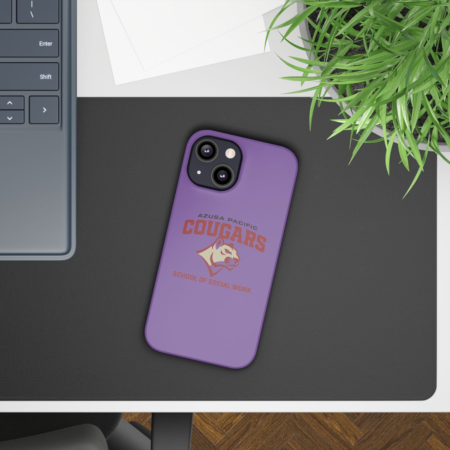 Azuza Pacific University - Slim I-Phone Case - School of Social Work (Light Purple)