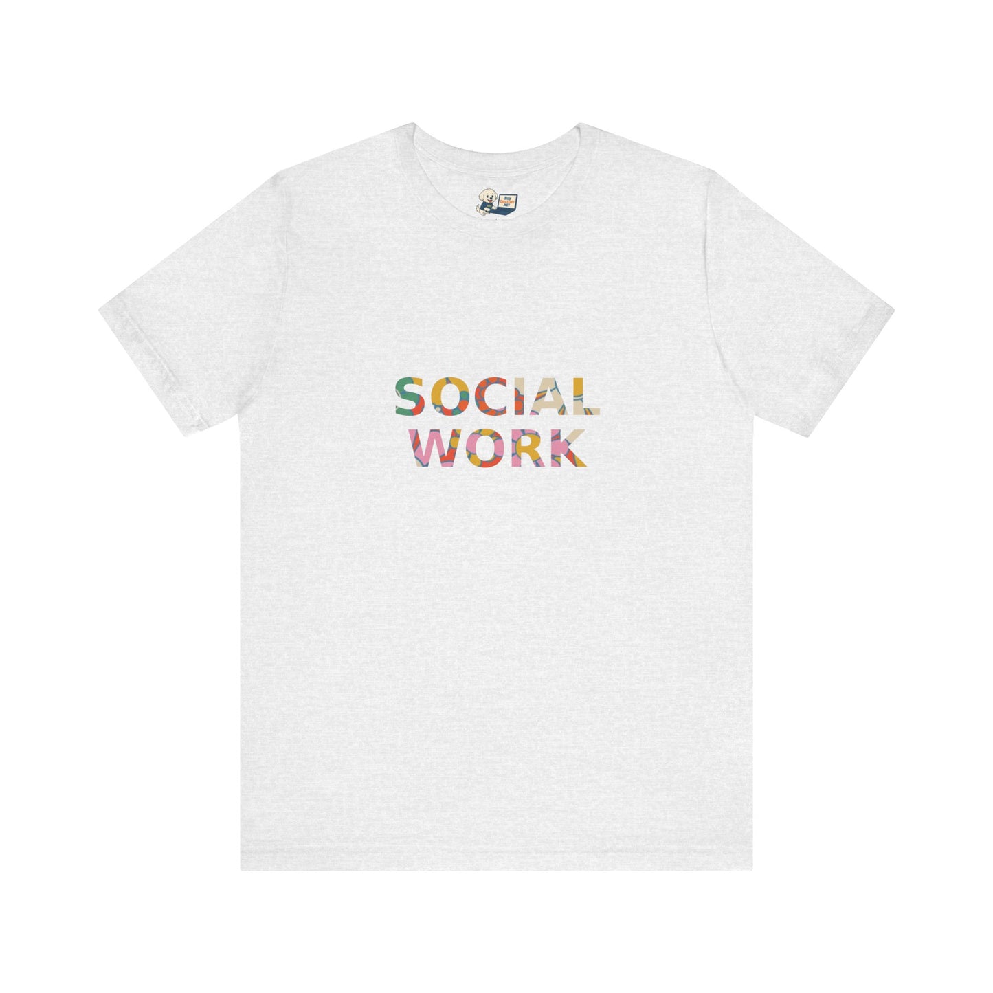 Social Work "Flower Letters" Unisex Jersey Tee - Fun & Quirky Design for Everyday Heroes