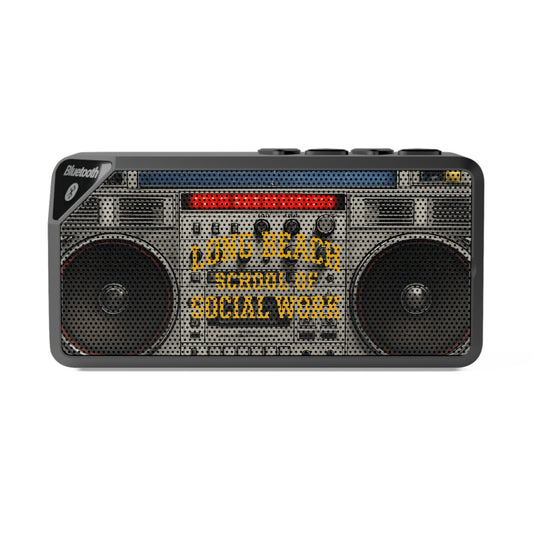 Cal State Long Beach-School of Social Work-Bluetooth Speaker with Retro Boombox Design