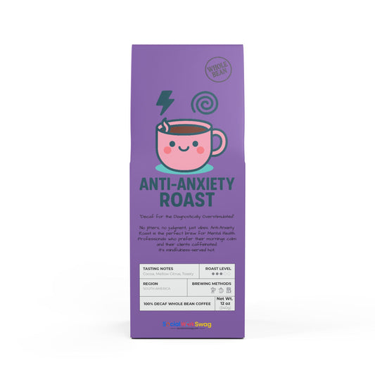 "Anti-Anxiety Roast" (Whole Bean) -Decaf Trapper Peak Coffee Beans Blend (Medium Roast)
