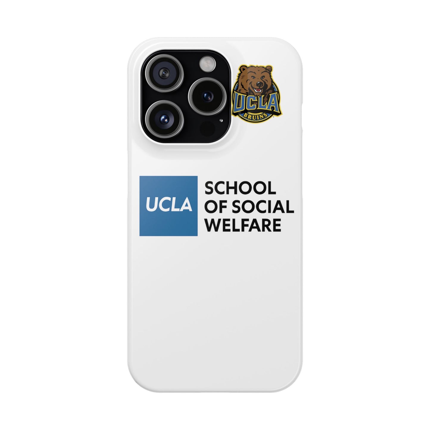 UCLA Slim I-Phone Case - School of Social Welfare (White)