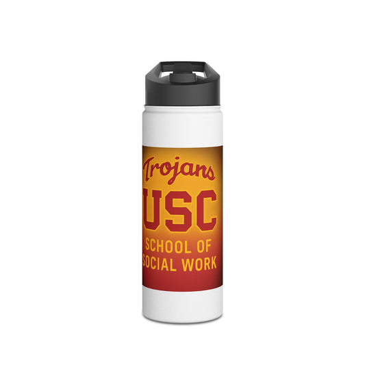USC Trojans Stainless Steel Water Bottle - Fight On & School of Social Work Designs