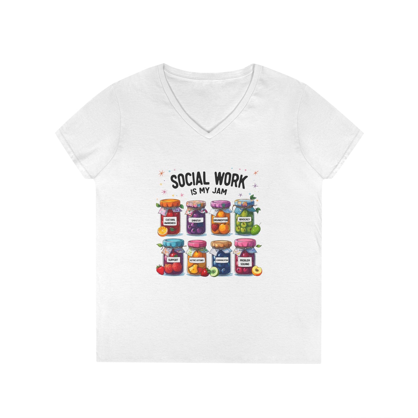 Social Work Is My Jam V-Neck Tee