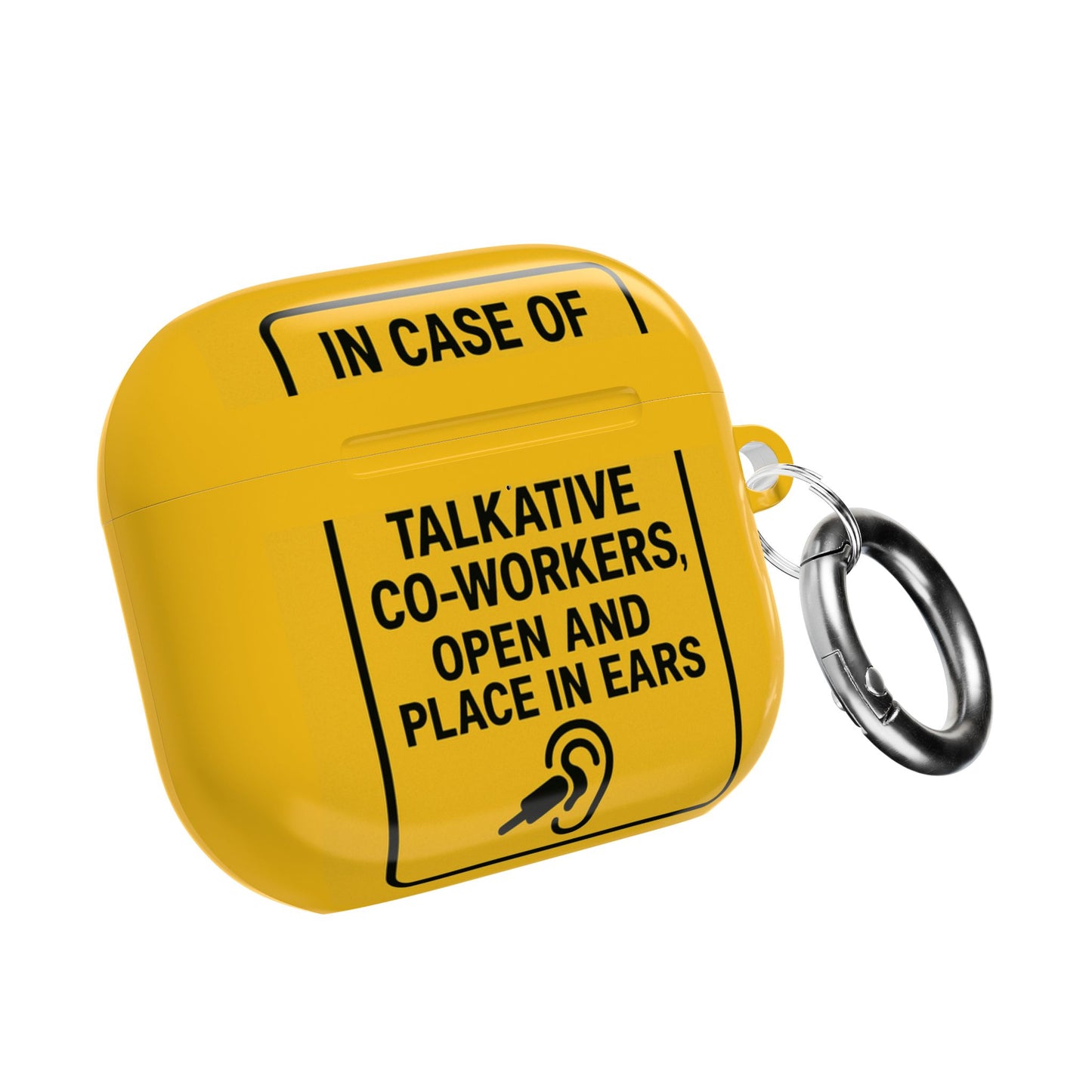 Humorous AirPod Cases - "In Case of Talkative Co-Workers" & "Silence is Golden"