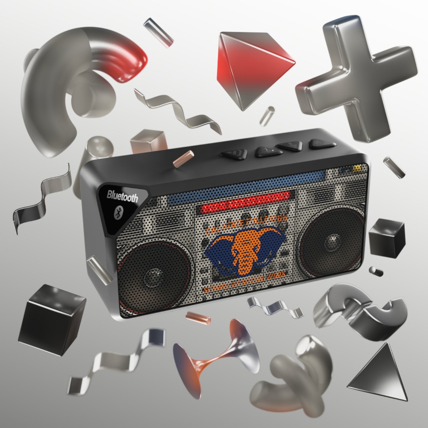 Cal State Fullerton-School of Social Work-Bluetooth Speaker with Retro Boombox Design