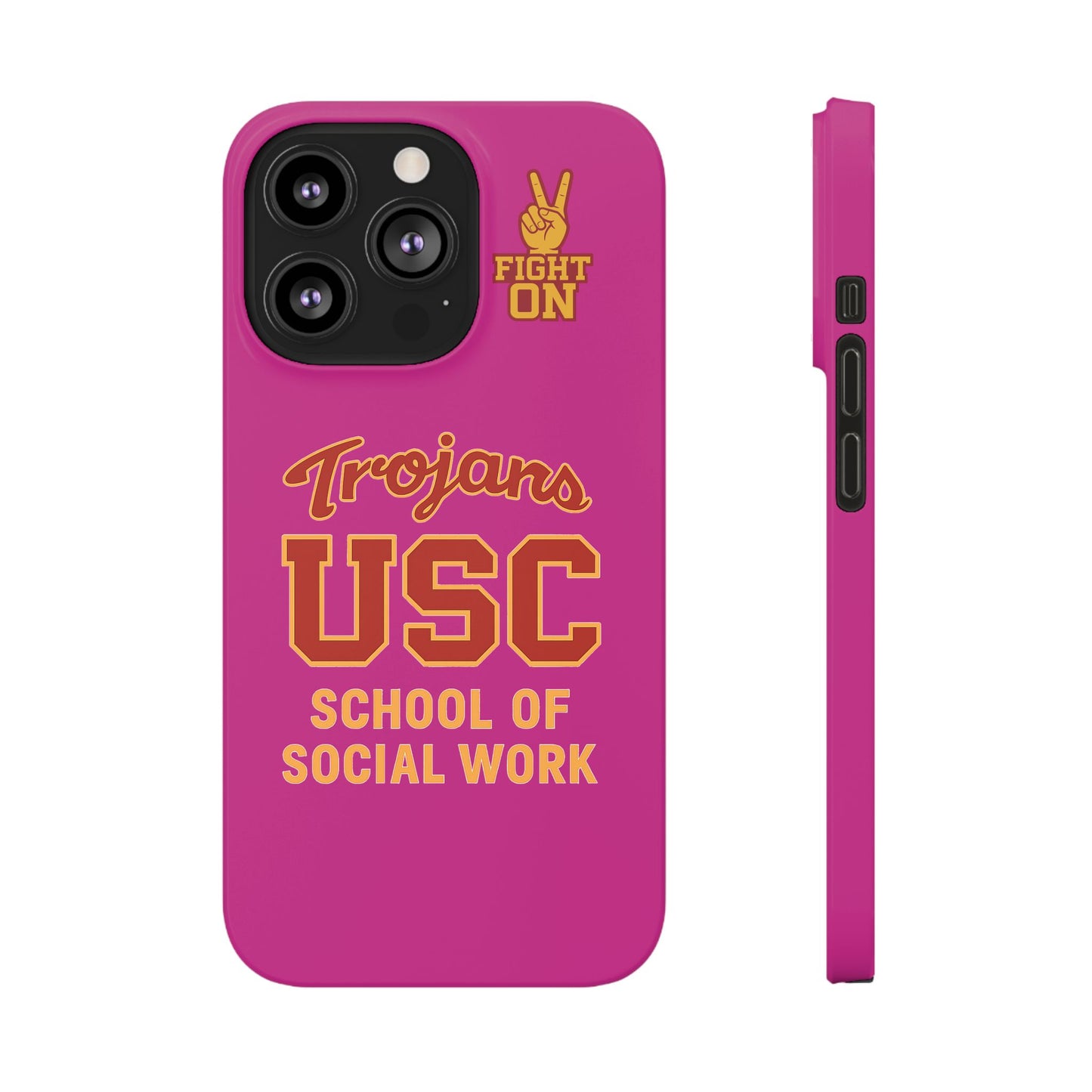 USC Trojans Slim I-Phone Case - School of Social Work (Pink)