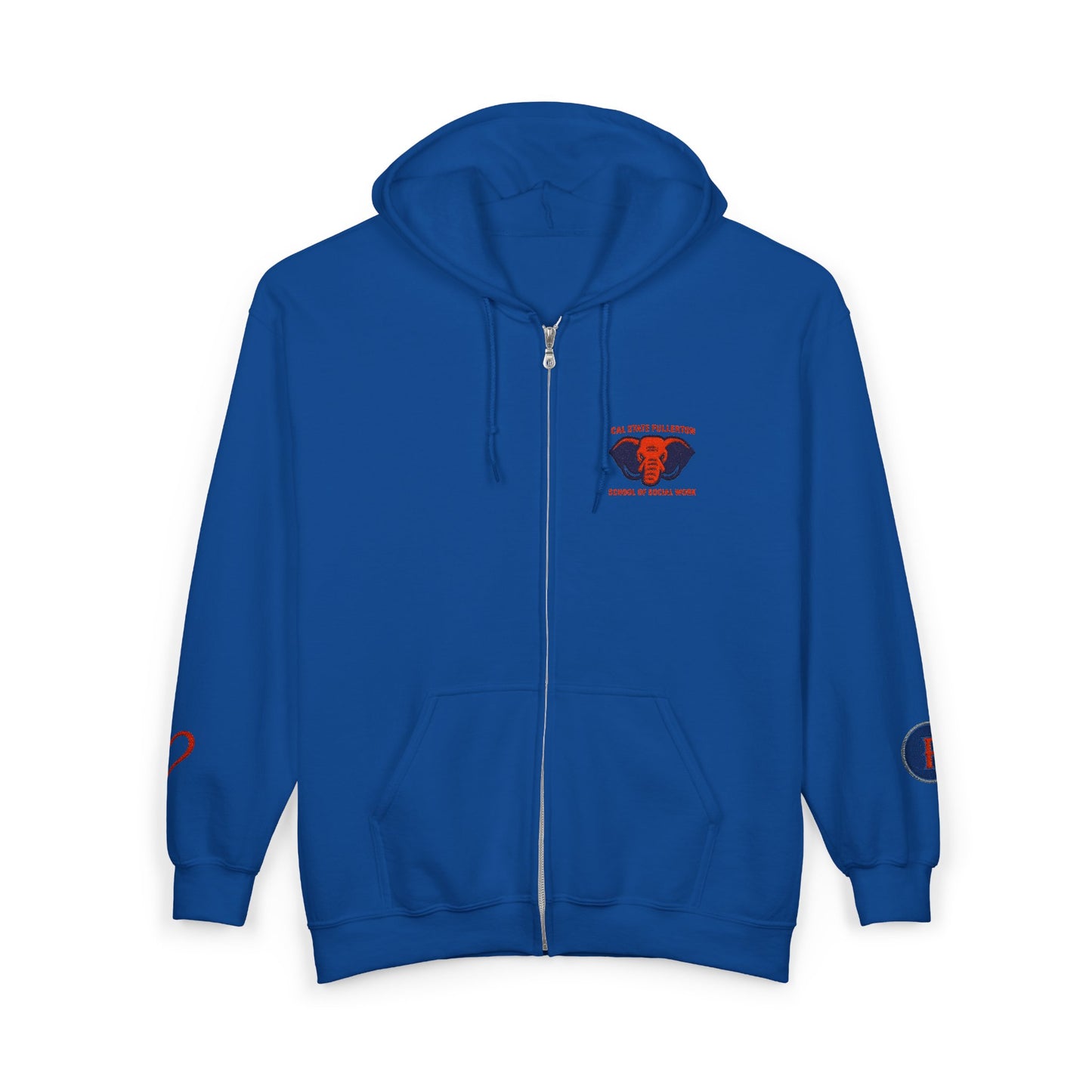 Cal State Fullerton- School of Social Work -Unisex Heavy Blend™ Full Zip Hooded Sweatshirt - Ultimate Comfort for Fans
