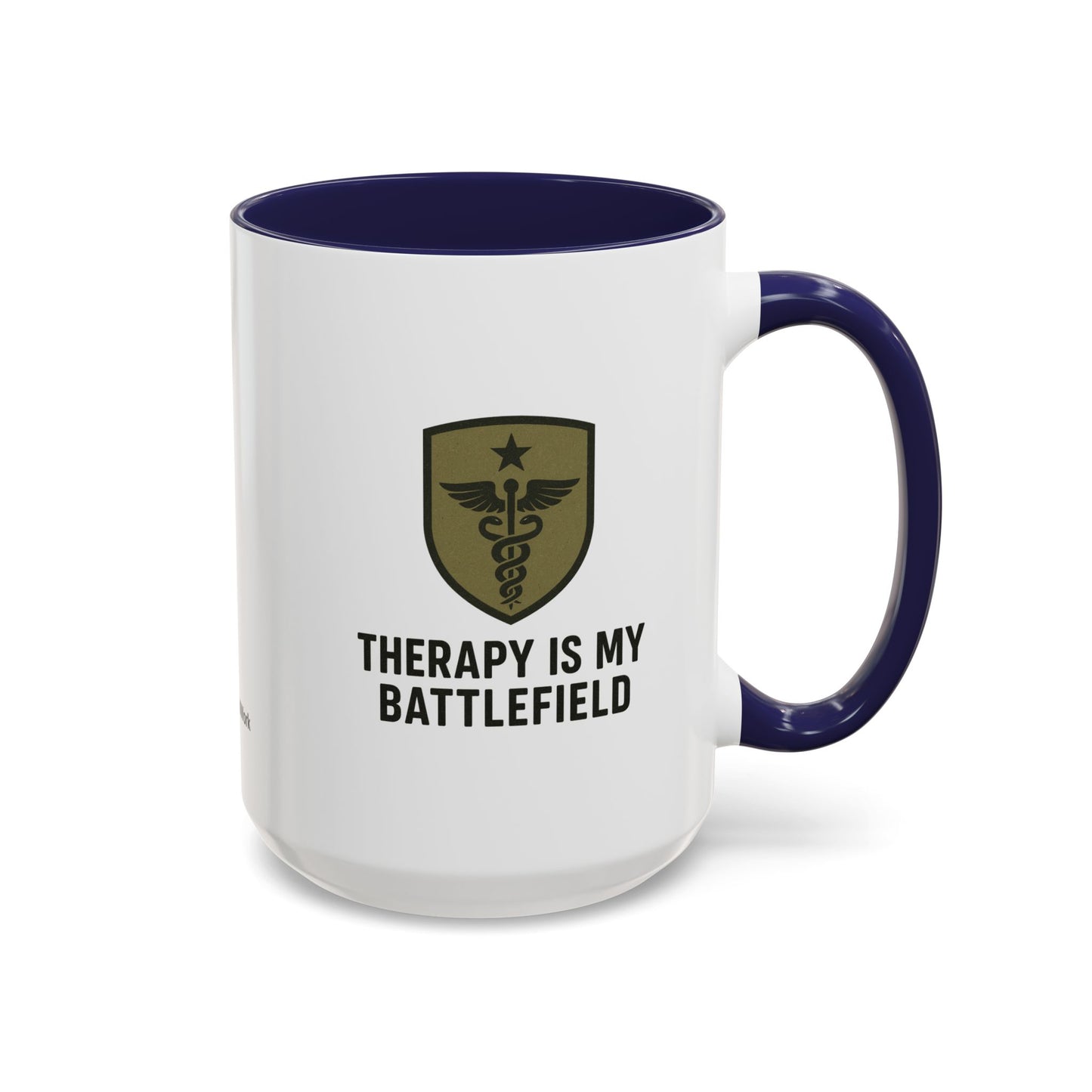 Military Social Work -Empowering Coffee Mug - "Therapy is My Battlefield" - Perfect Gift for Advocates and Supporters