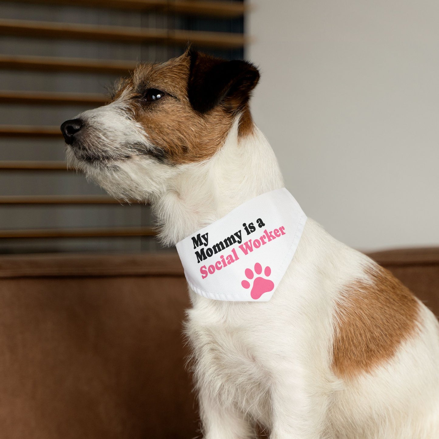 Pet Bandana Collar — "My Mommy" Dog Bandana with Pink Paw