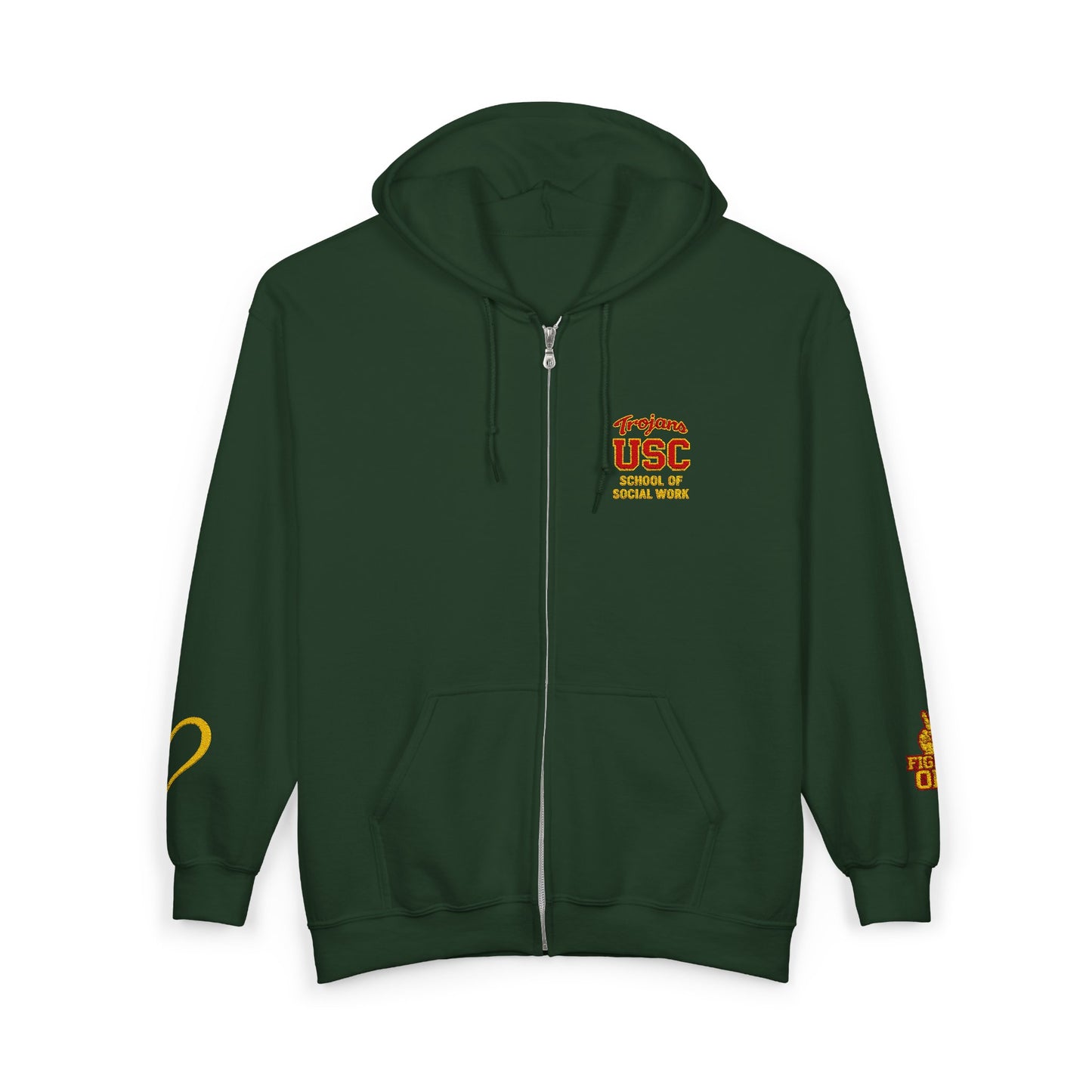 USC School of Social Work -Unisex Heavy Blend™ Full Zip Hooded Sweatshirt - Ultimate Comfort for Fans