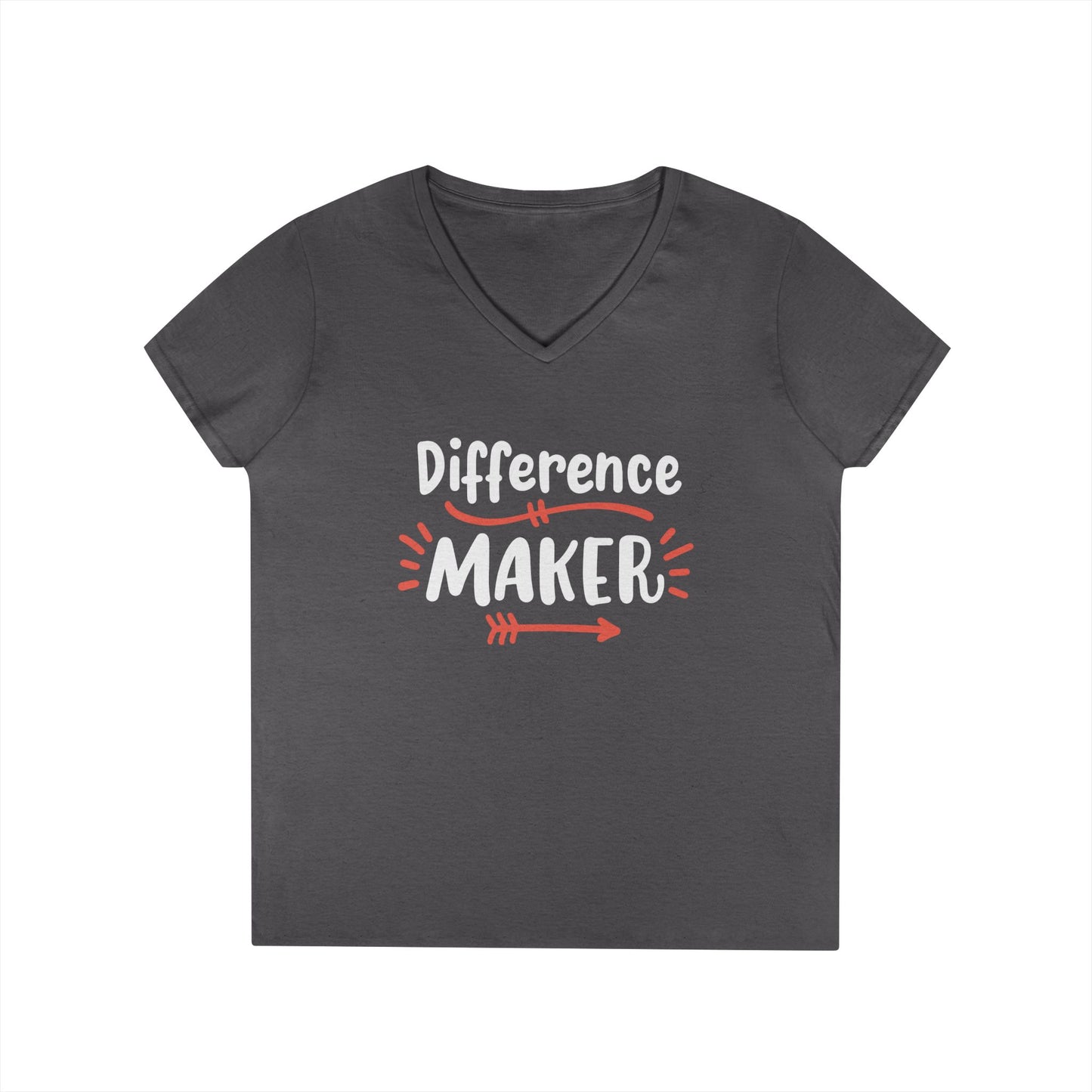 Difference Maker V-Neck Tee — Inspirational Ladies' T-Shirt