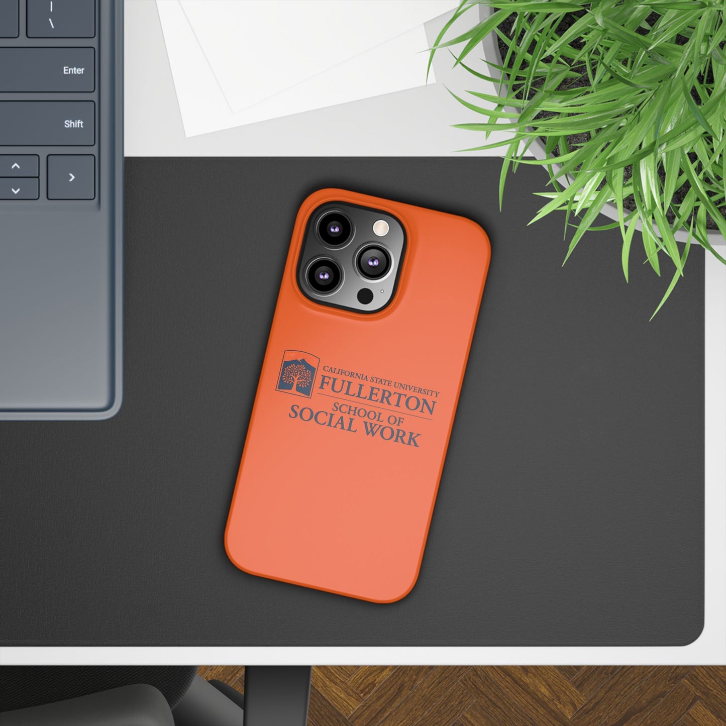 Cal State Fullerton University - Slim I-Phone Case - School of Social Work (Orange)