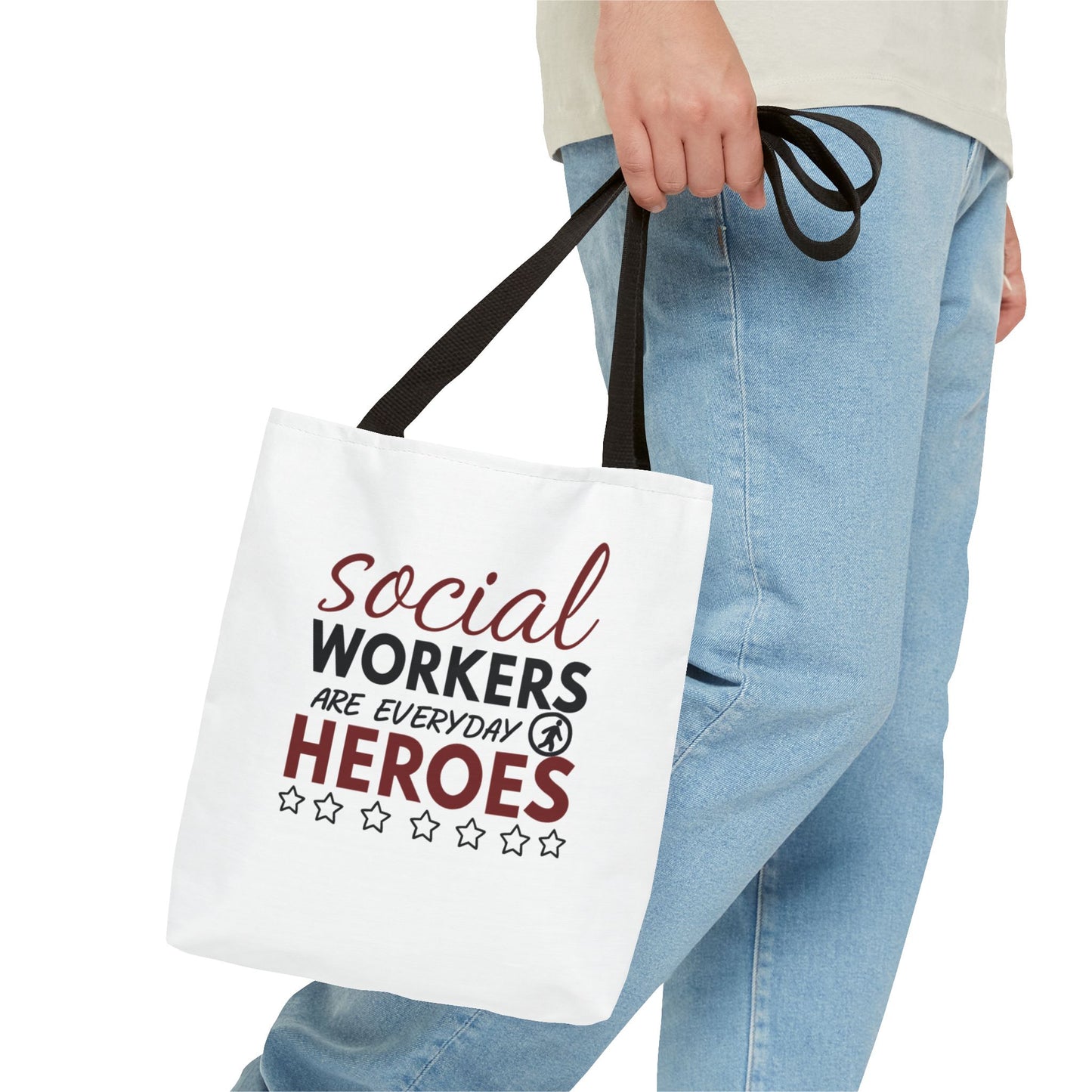 Social Worker Tote Bag — "Social Workers Are Everyday Heroes" / "Social Worker Change the World" Reusable Gift