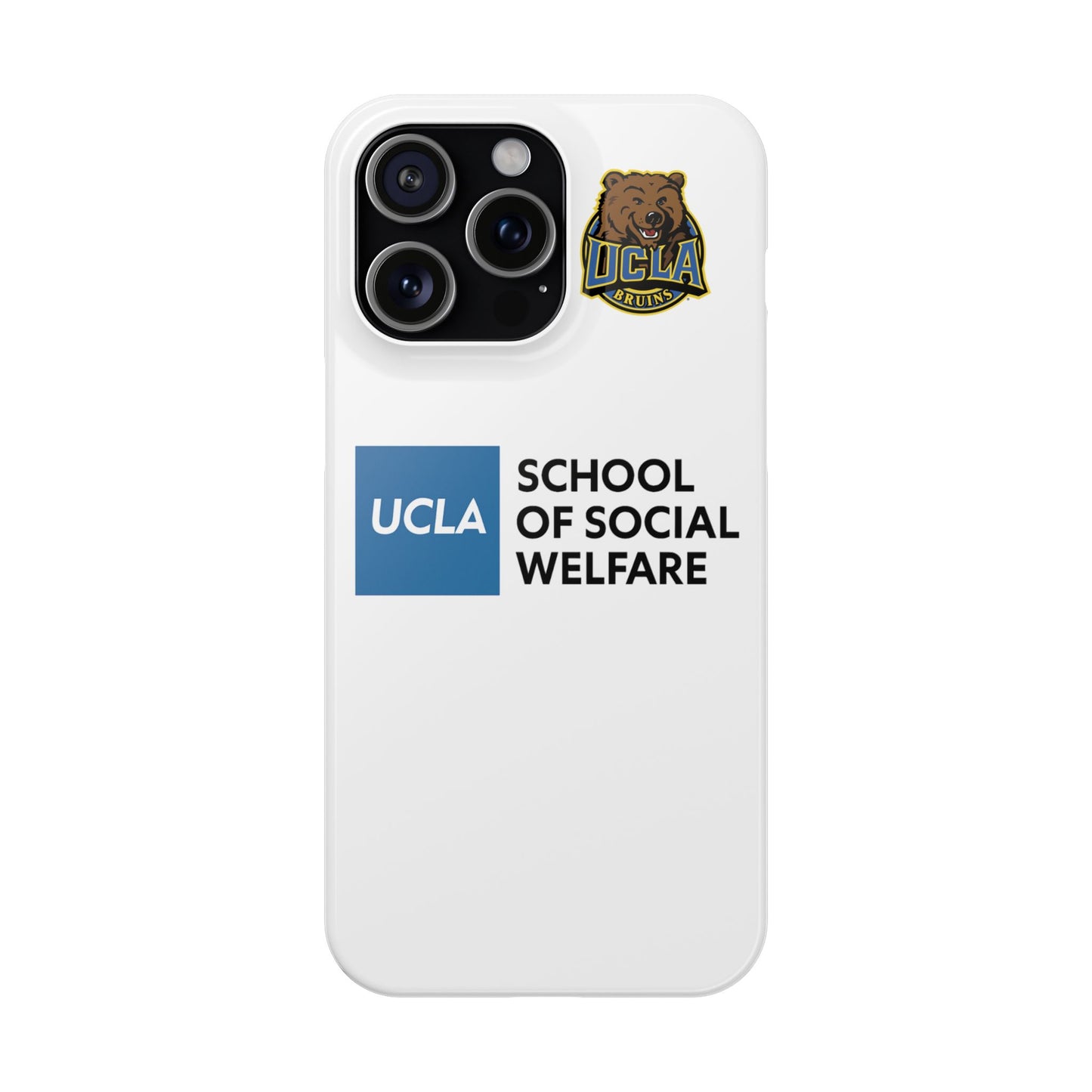 UCLA Slim I-Phone Case - School of Social Welfare (White)
