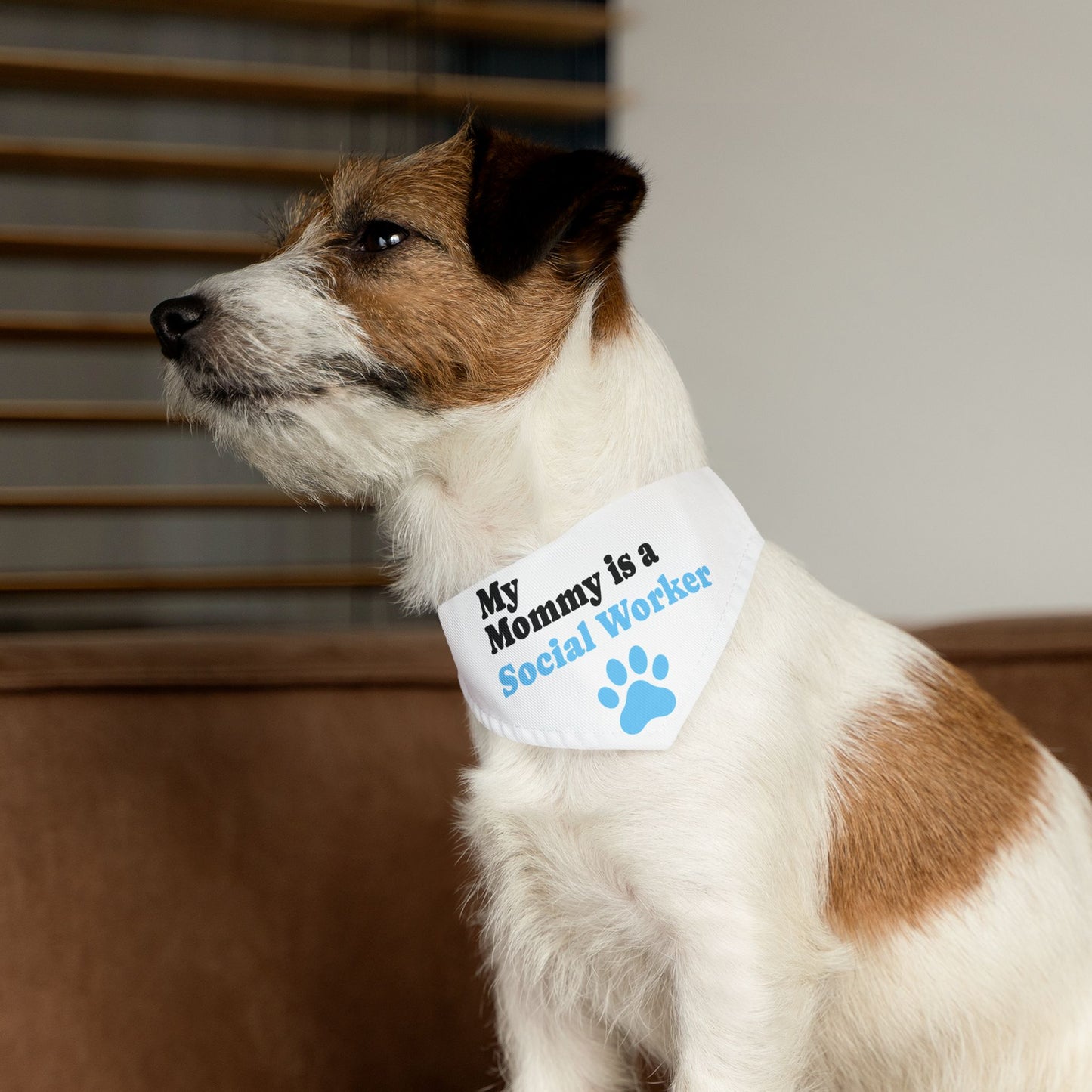 Pet Bandana Collar — "My Mommy" Dog Bandana with Blue Paw