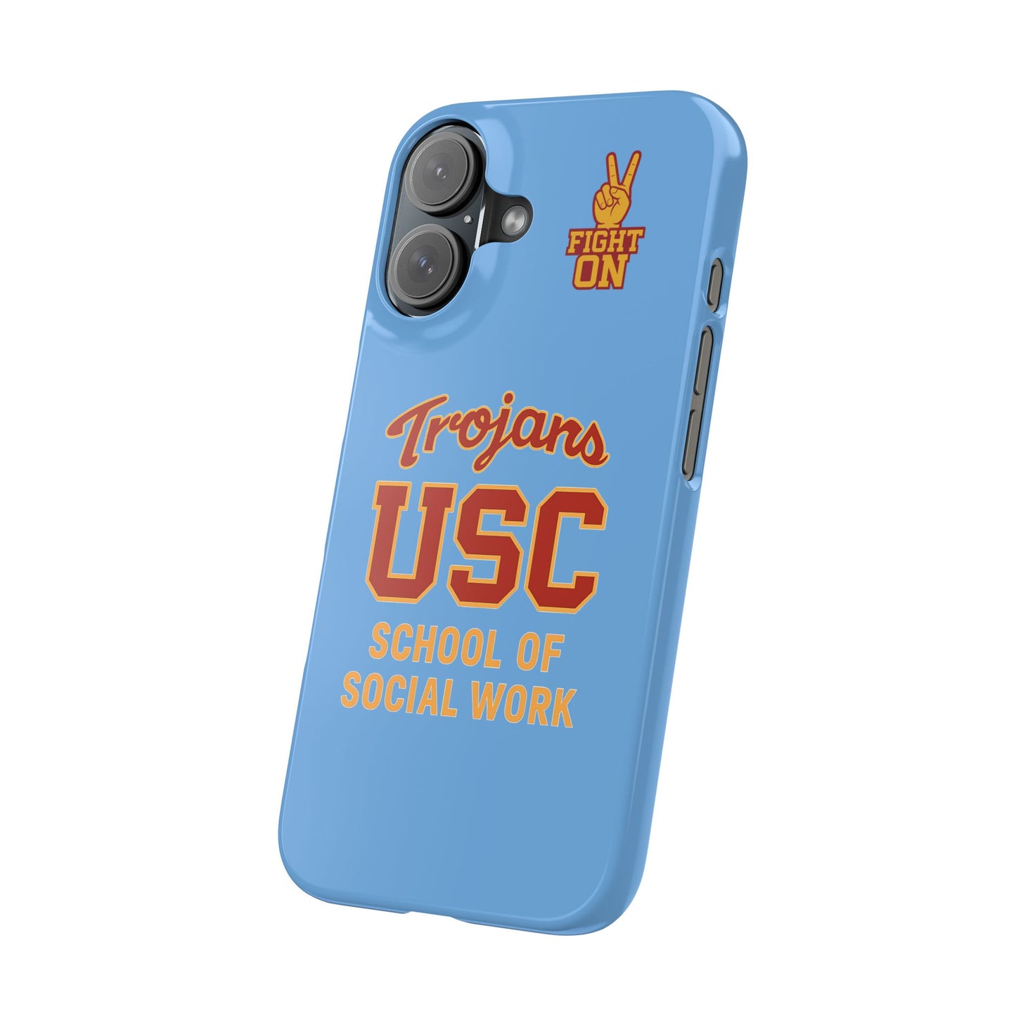 USC Trojans Slim I-Phone Case - School of Social Work (Light Blue)