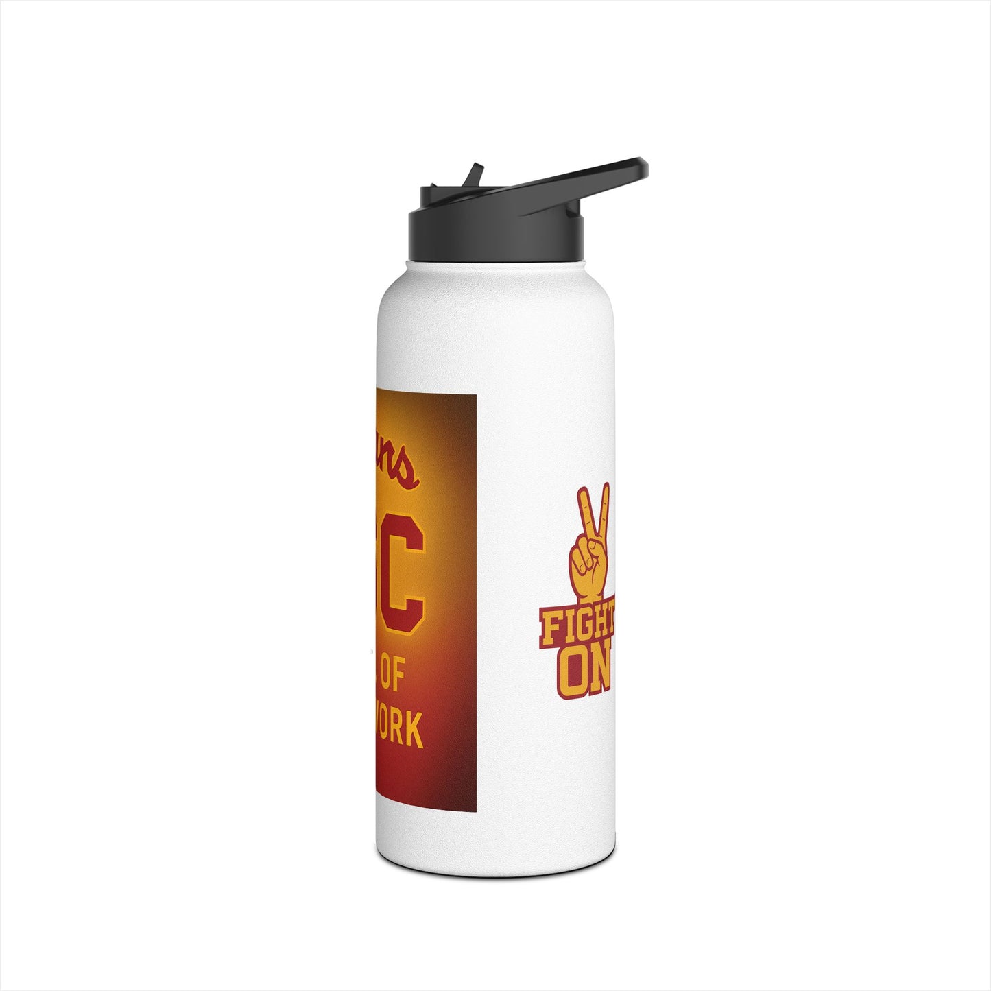 USC Trojans Stainless Steel Water Bottle - Fight On & School of Social Work Designs