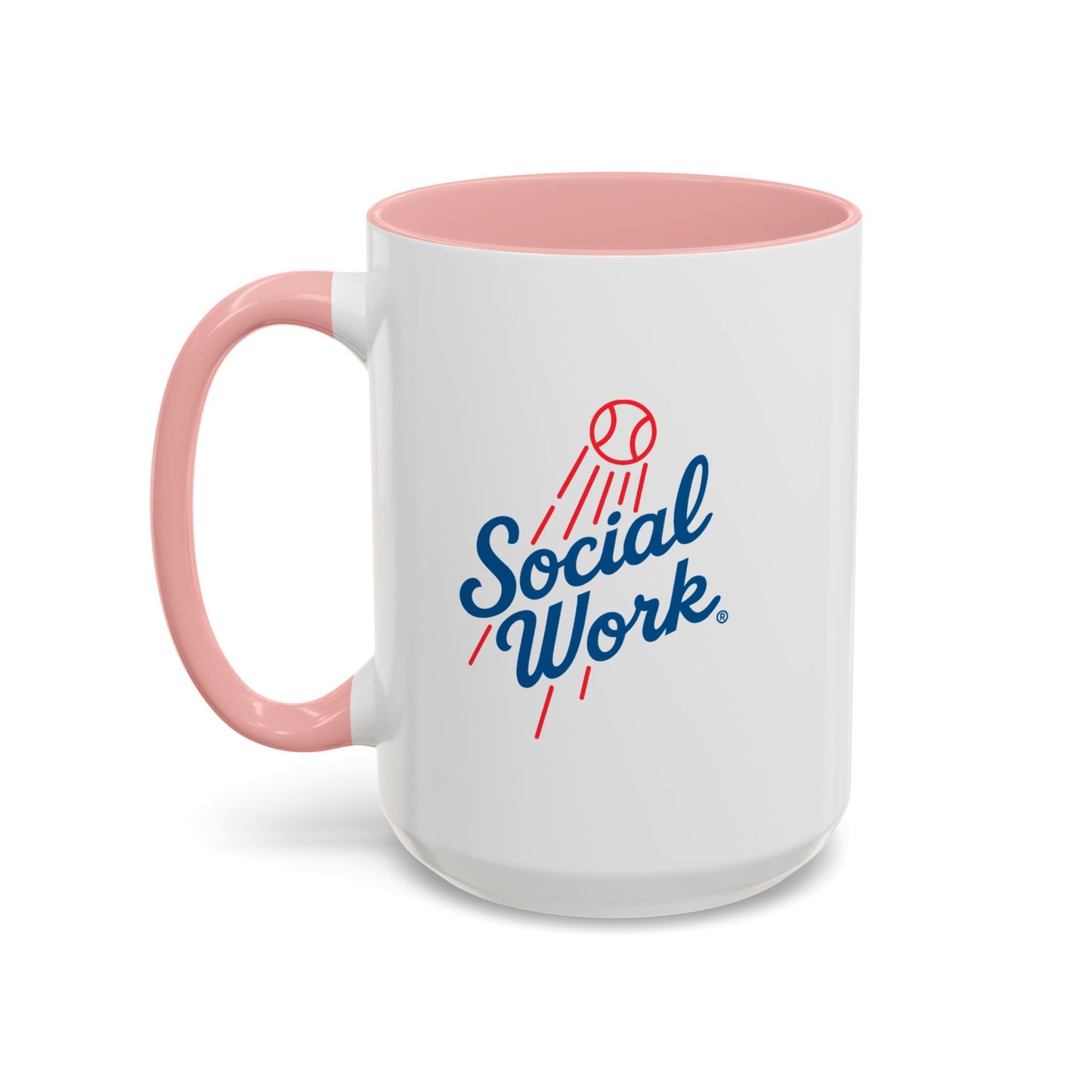 Social Work Baseball Coffee Mug — Retro Script Accent 15oz