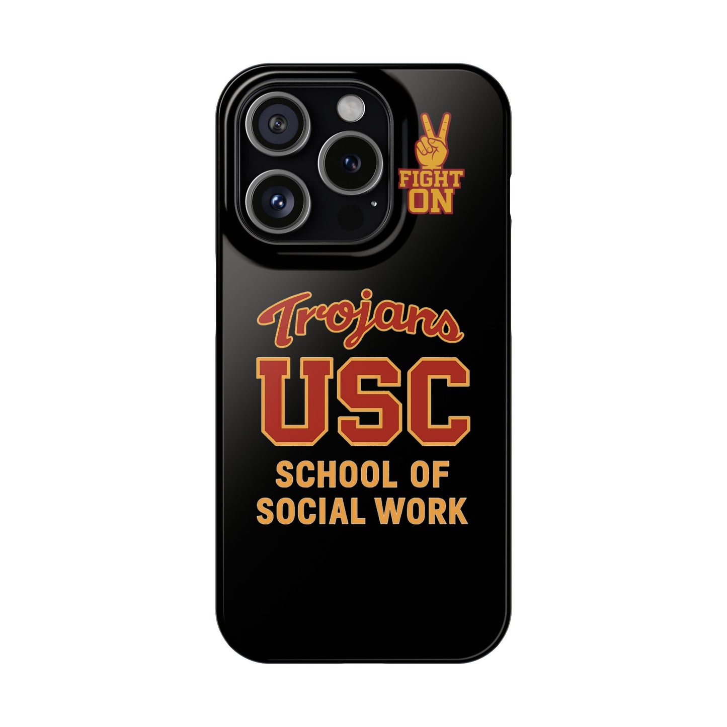 USC Trojans Slim I-Phone Case - School of Social Work (Black)