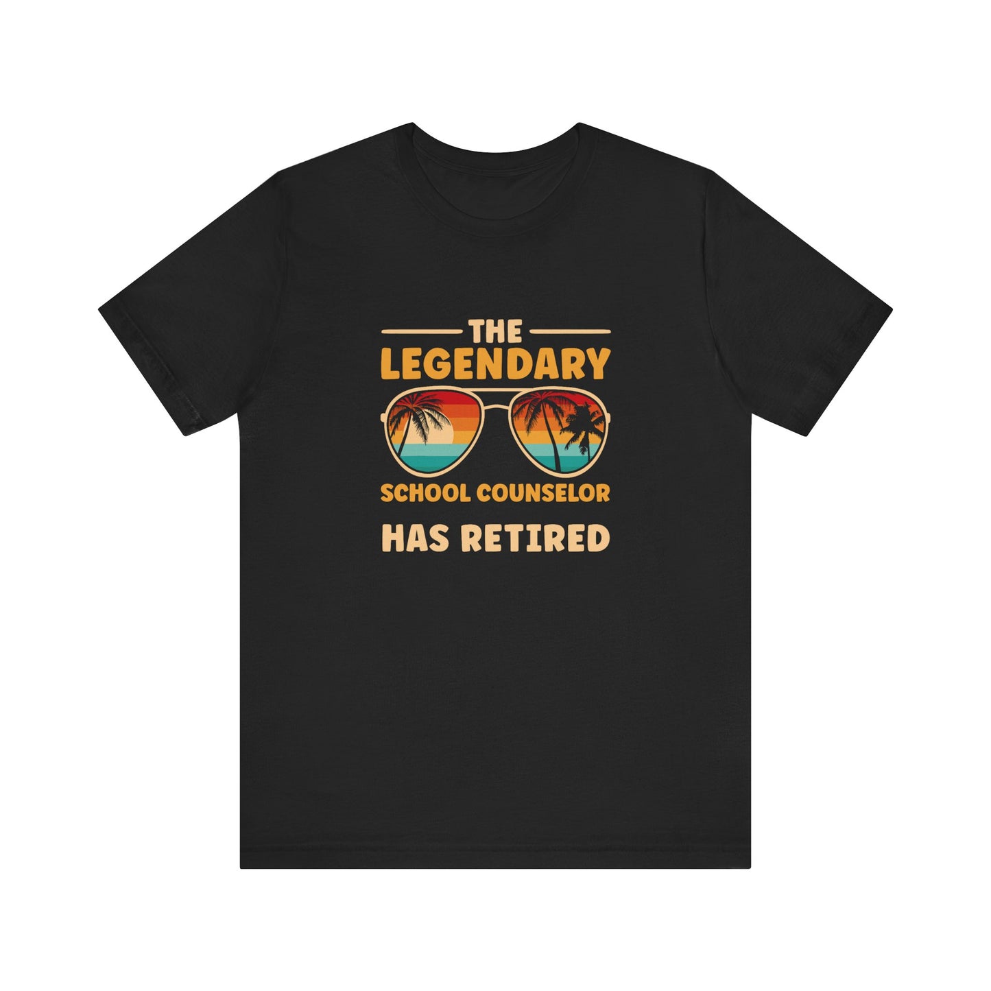 Unisex The Legendary School Counselor Has Retired T-Shirt — Retirement Gift Tee for Counselors