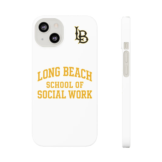 Long Beach State University - Slim I-Phone Case - School of Social Work (White